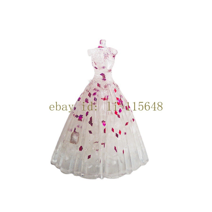 1PC Natural Crystal Wedding Dress Home Decoration Hand Craft Household Supplies
