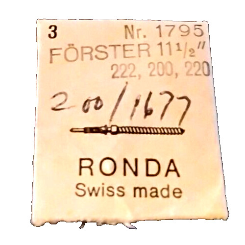 Forster 200 220 222 Winding Stem watch part #200/1677F 1795 one stem