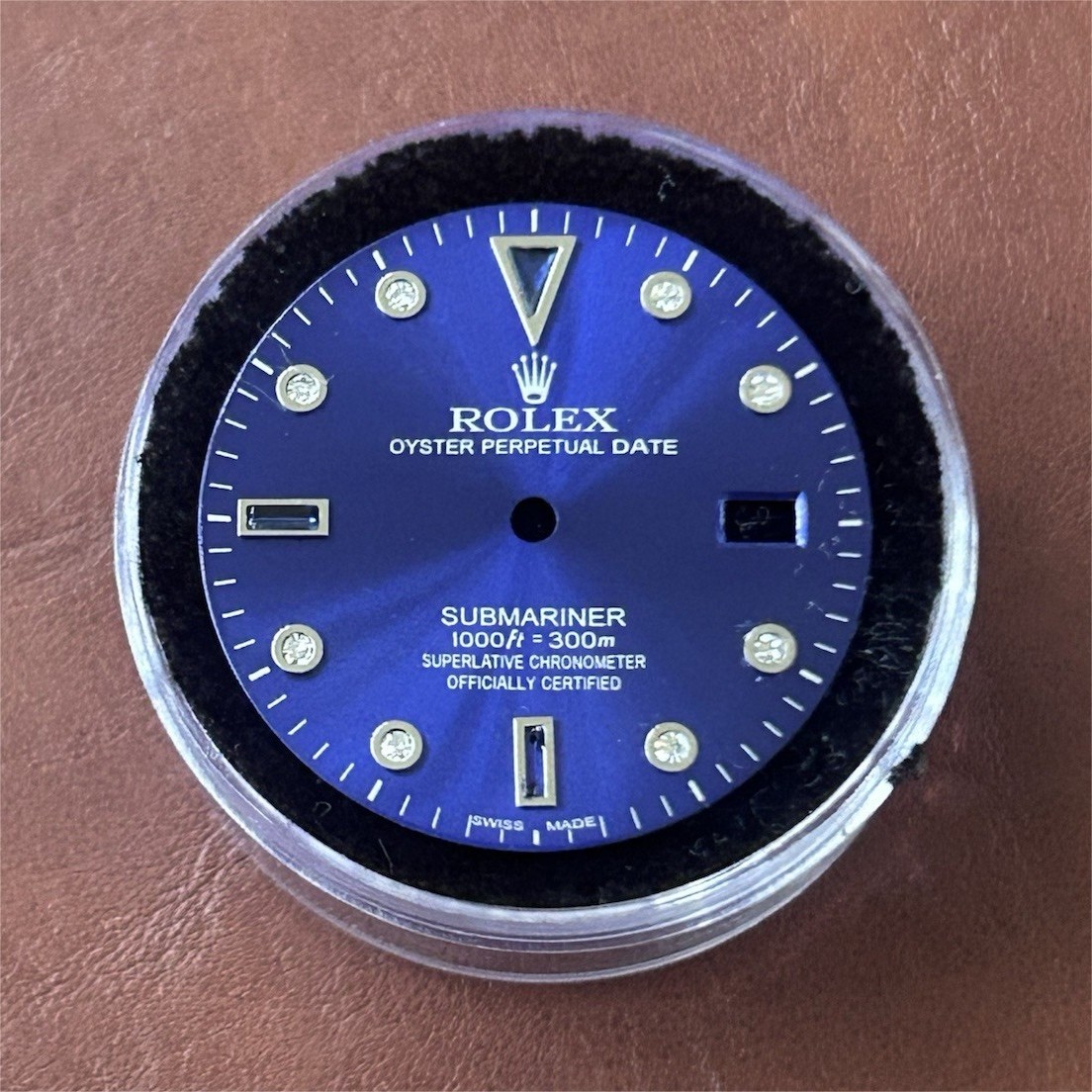 Rolex Submariner Watch 16610 16800 168000 Custom Blue Diamond Dial With Sapphire