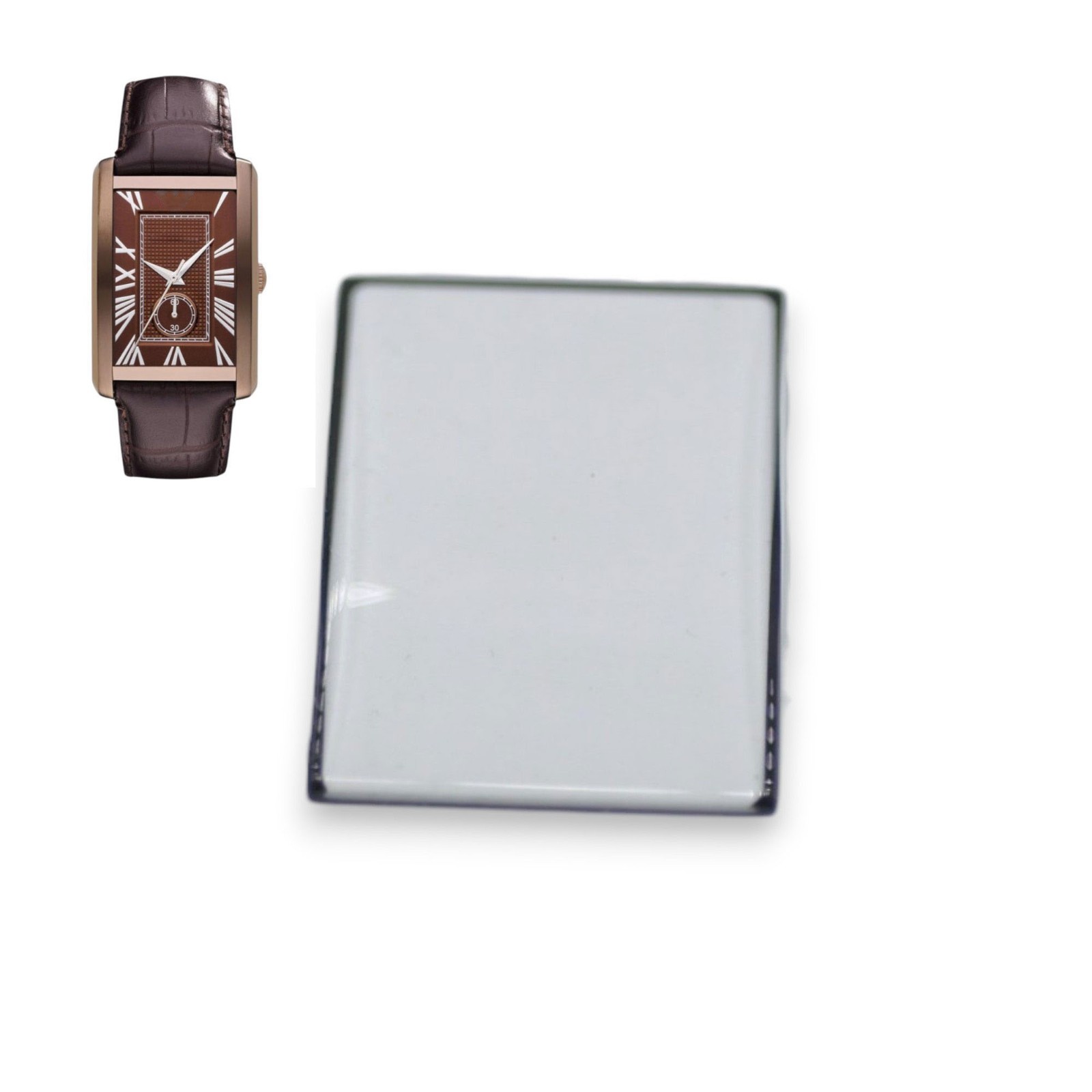 AR1606 Black Frame Watch Crystal For Emporio Armani