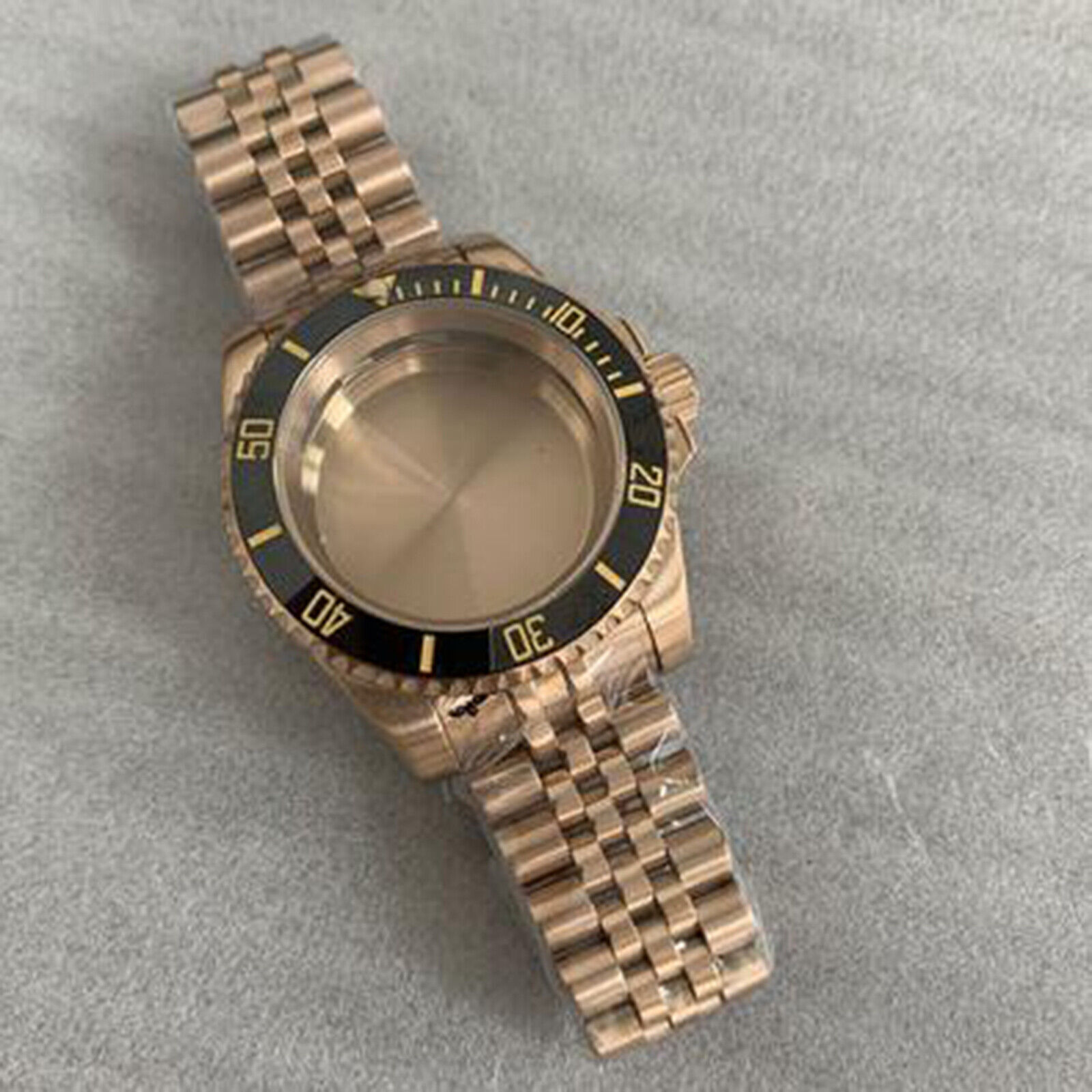 SUB Case + 5 Bead Strap 40mm Sapphire Glass Dense Bottom for NH35/NH36 Movement