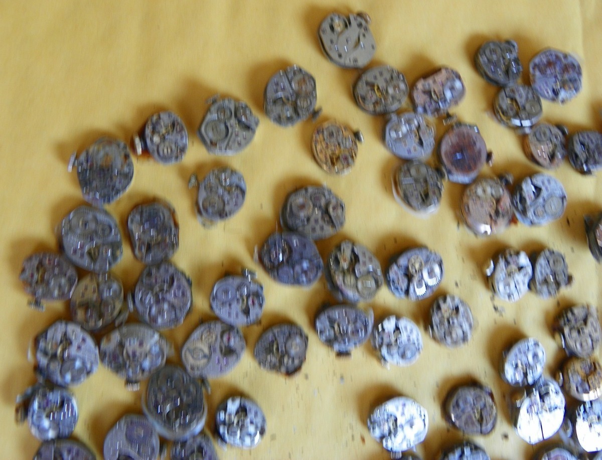 LADIES lot 107 vintage wind up wristwatch movements ART REPAIR PARTS STEAMPUNK