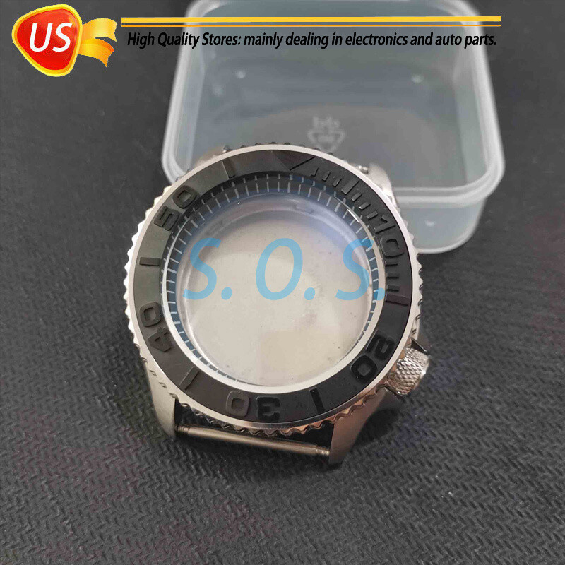 Watch Case Sapphire Glass & Insert Kits Fit NH35 NH36 4R35 4R15 SKX007 Movement