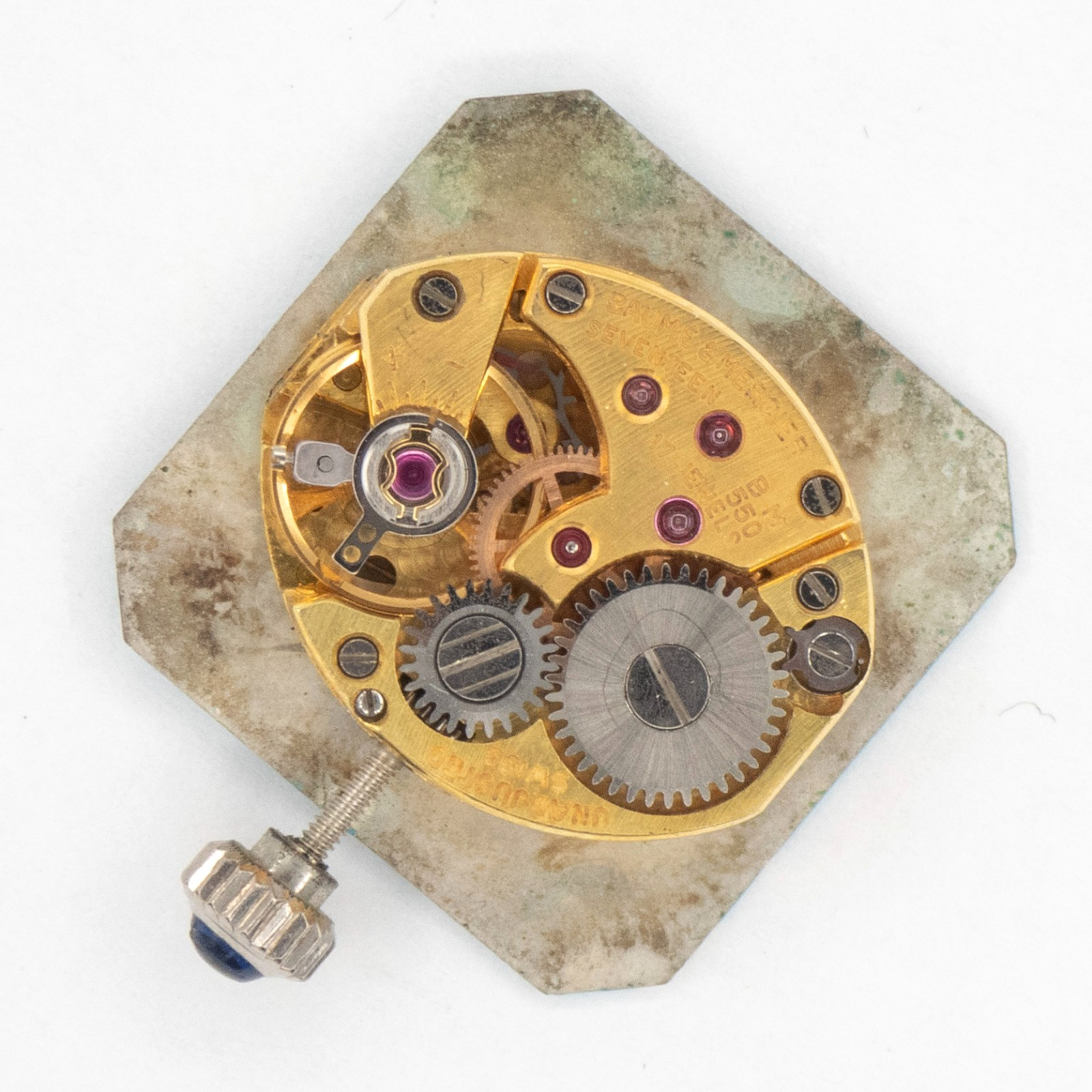 Vintage Baume & Mercier Caliber BM550 17-Jewel Wristwatch Movement, Keeps Time