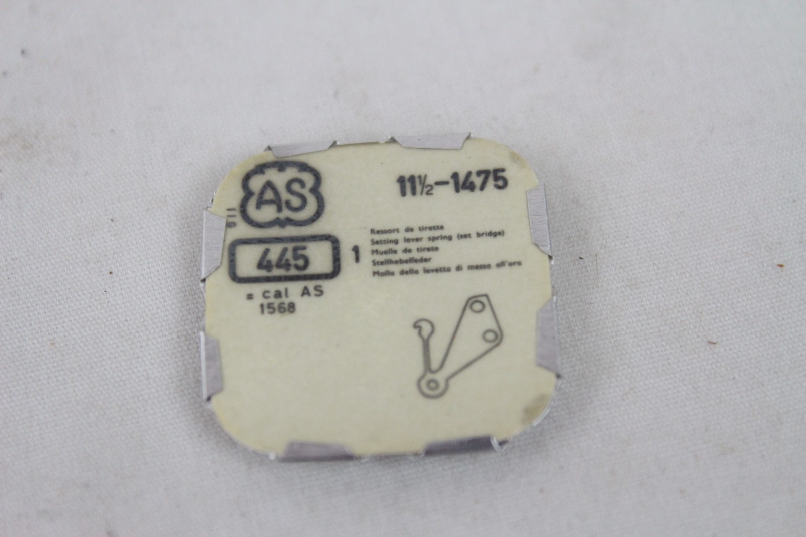 New Setting Lever Spring Set Bridge Ebauches S.A. Watch Part AS 445 11.5-1475