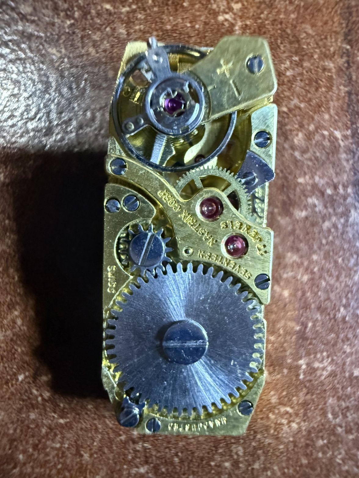Nastrix 17 Jewel Baguette Movement w Dial Not Running Parts Repair