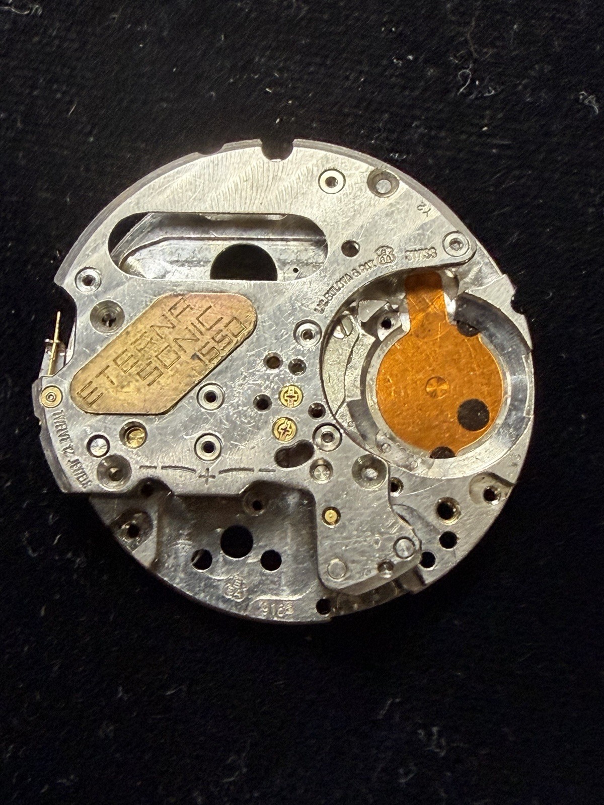 Eterna Sonic 1550 watch Main plate Main Bridge Parts Repair Signed Cal ESA 9162