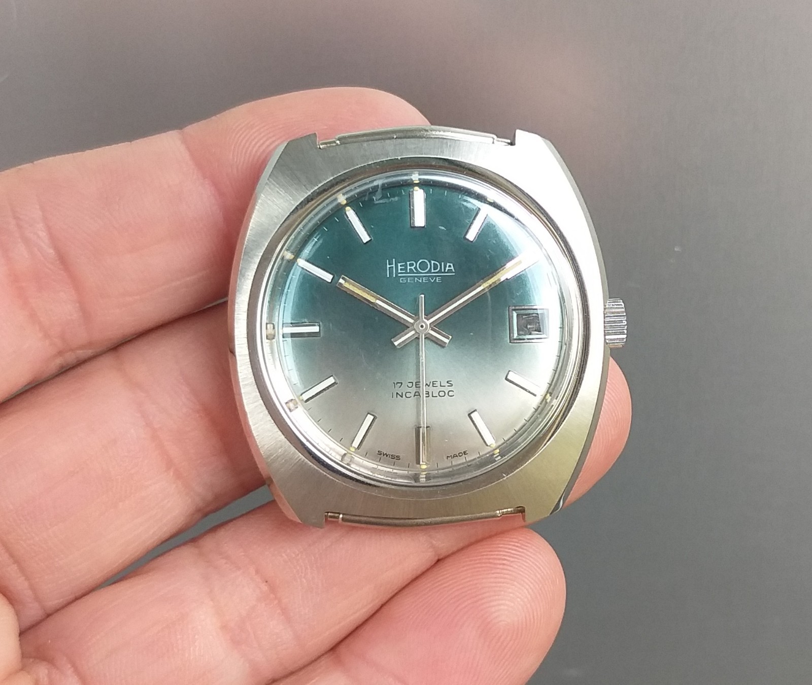 Fontainemelon FHF 974 Project Watch 35mm Swiss Case and Dial Vintage 1970’s NOS