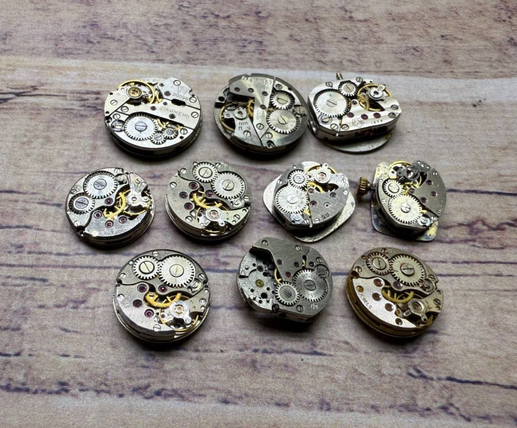 Dial with watch mechanism 31 pcs, beam and seagull USSR non-working.