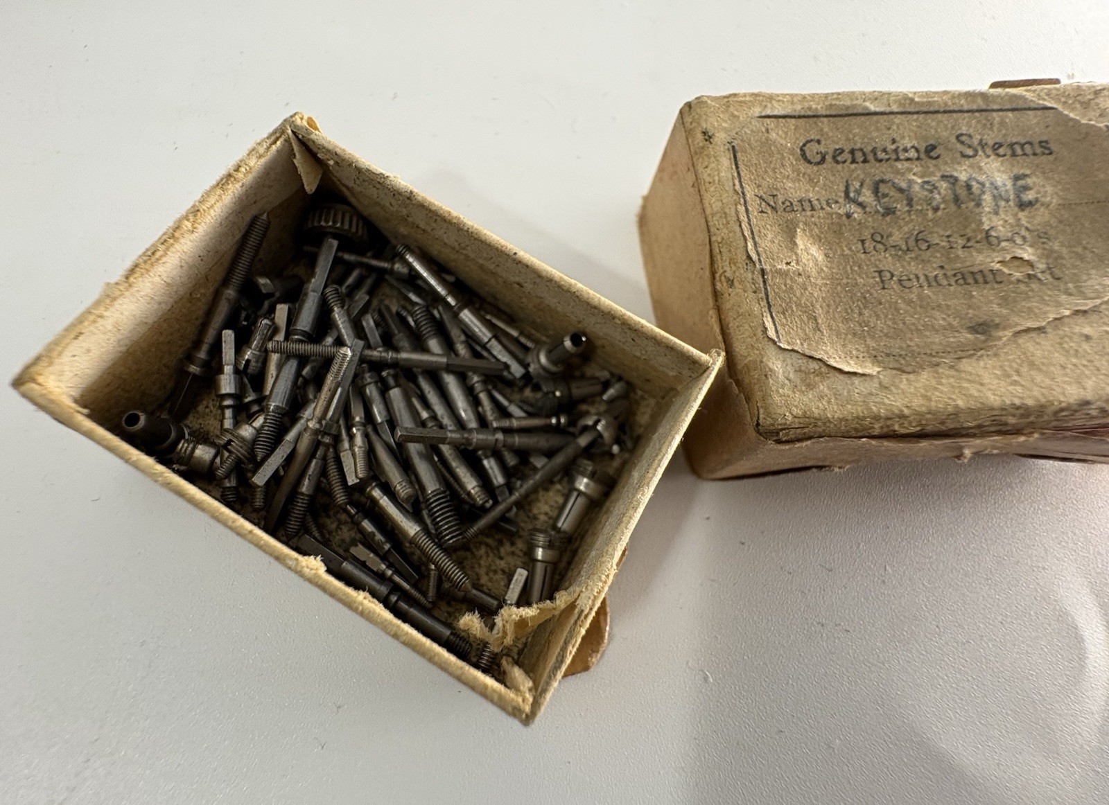Vintage Lot Of Assorted Watch Brand Replacement Stems, Sleeves and 14k GF Crowns