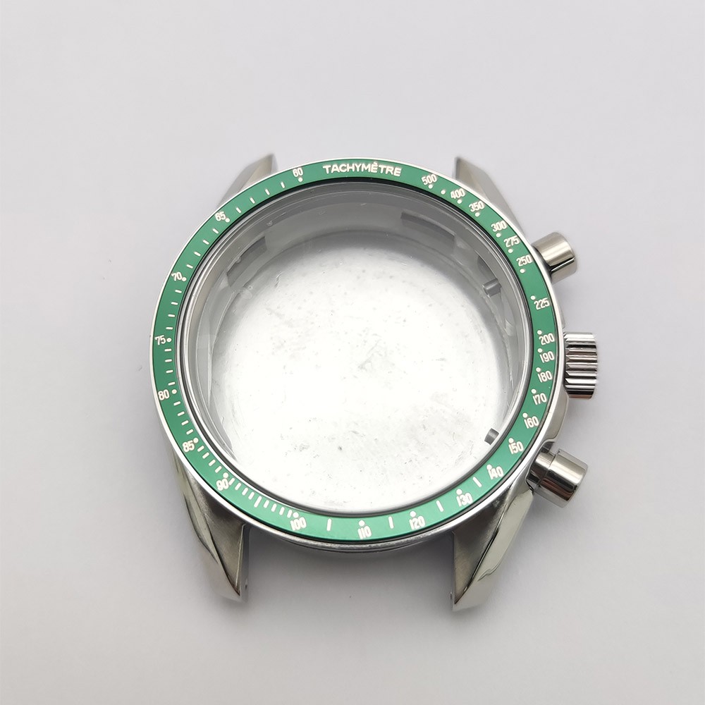 40mm Stainless steel Watch Case Set Multi-functional Timing for VK63 Movement