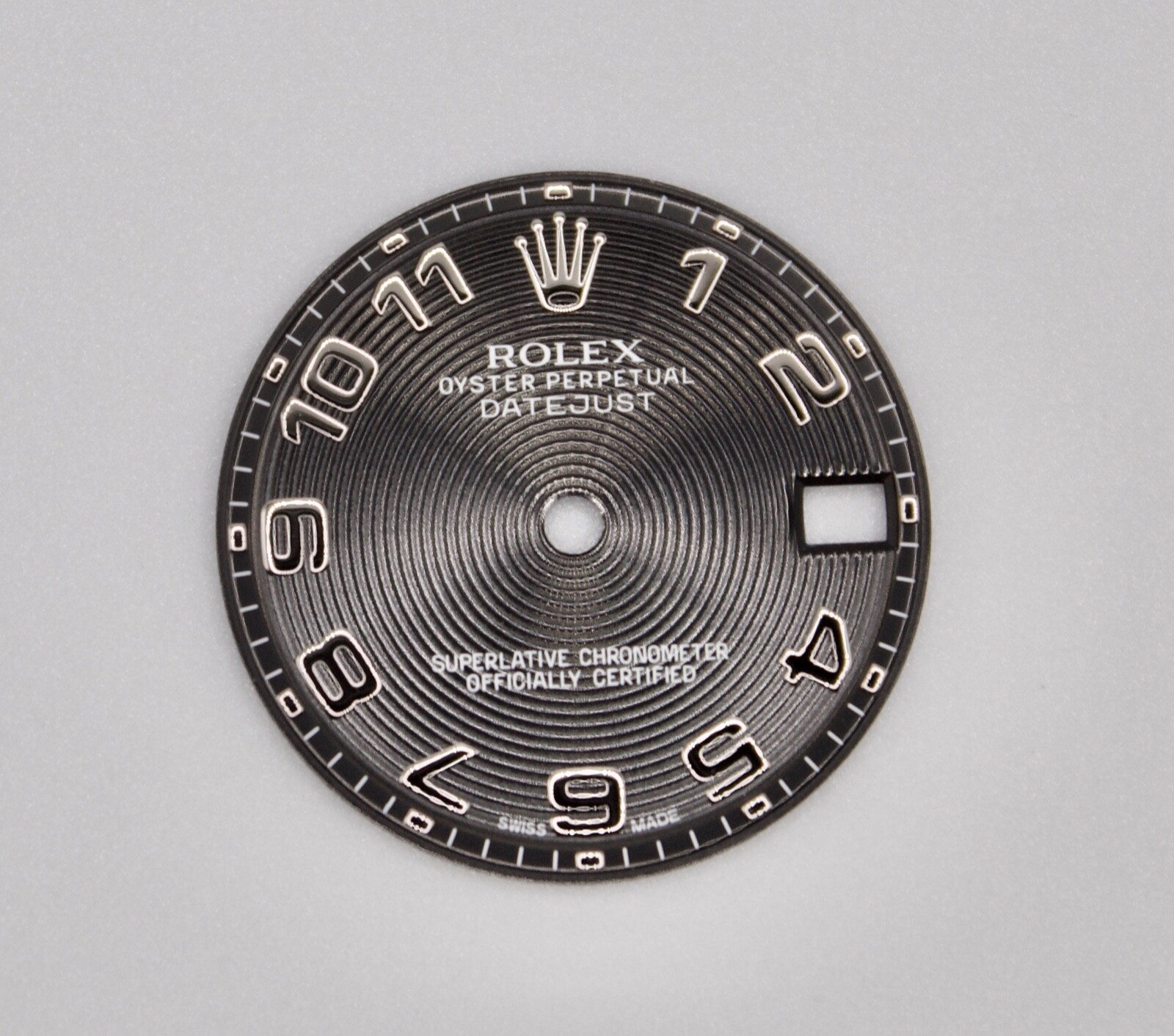 ORIGINAL Rolex Dial 31mm Datejust Black S/S w Date Concentric 178274/178240
