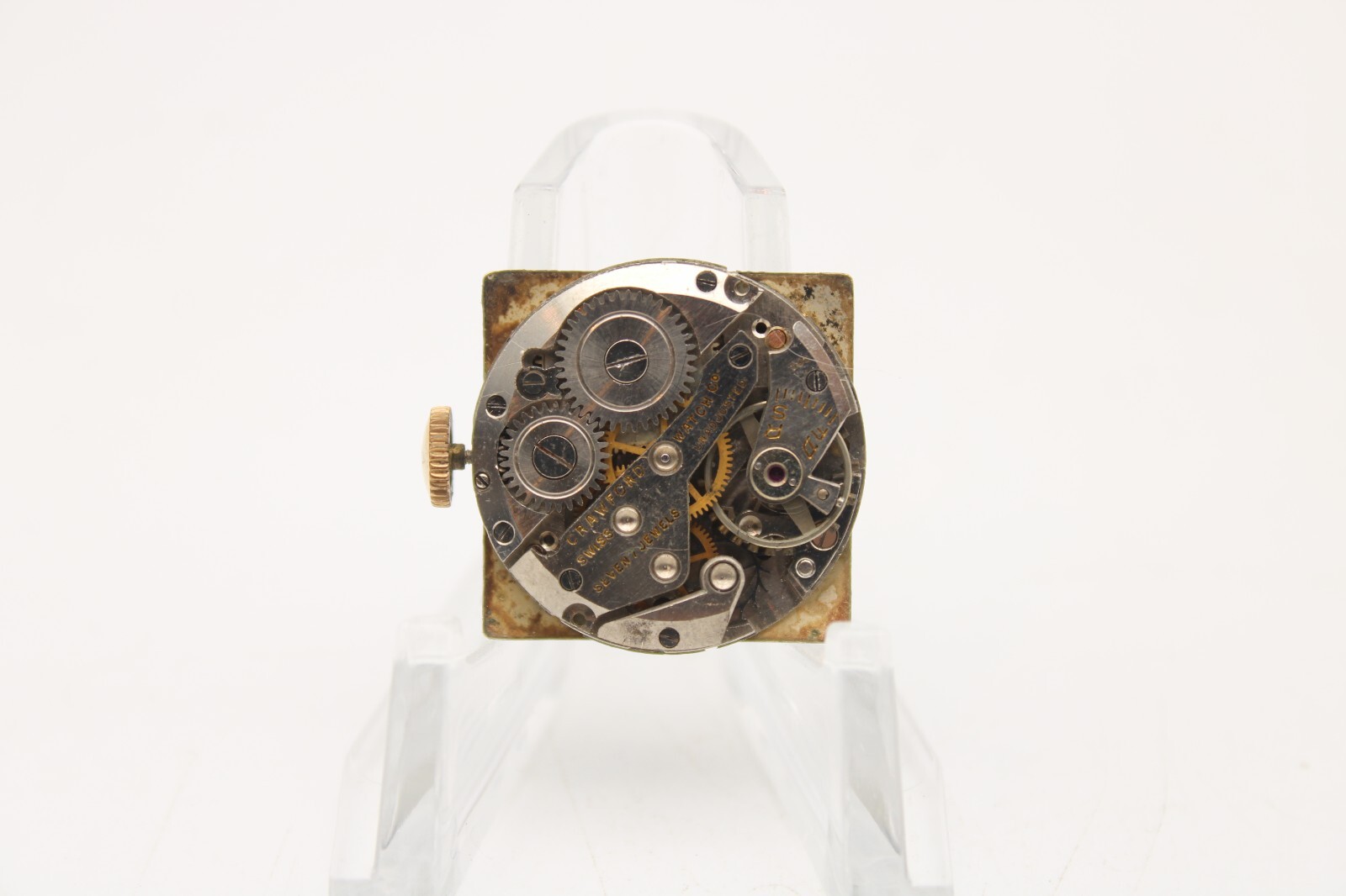 CRAWFORD TANK WRIST WATCH MOVEMENT SWISS 7j 23.5mm (JH3)
