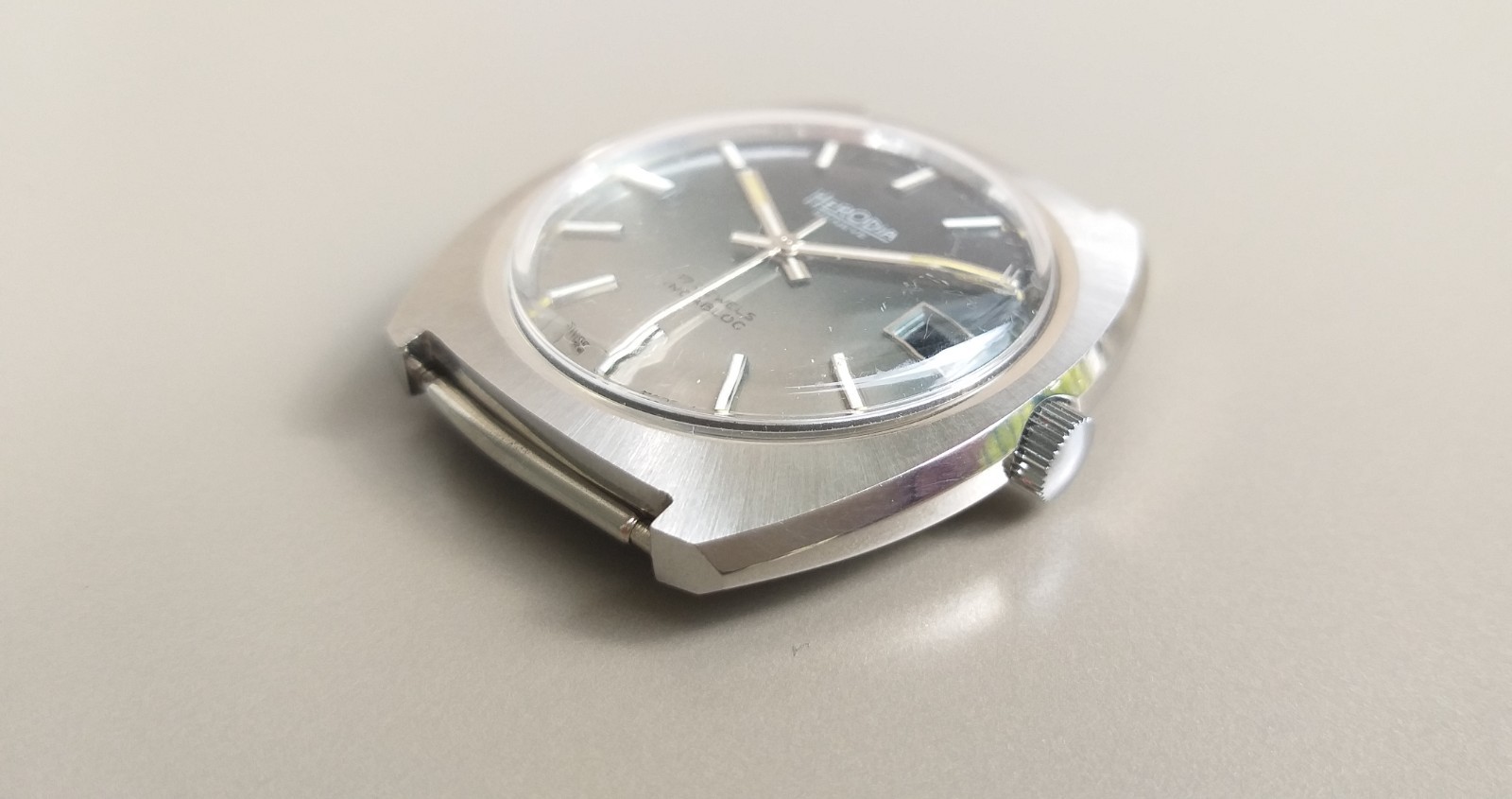 Fontainemelon FHF 974 Project Watch 35mm Swiss Case and Dial Vintage 1970’s NOS