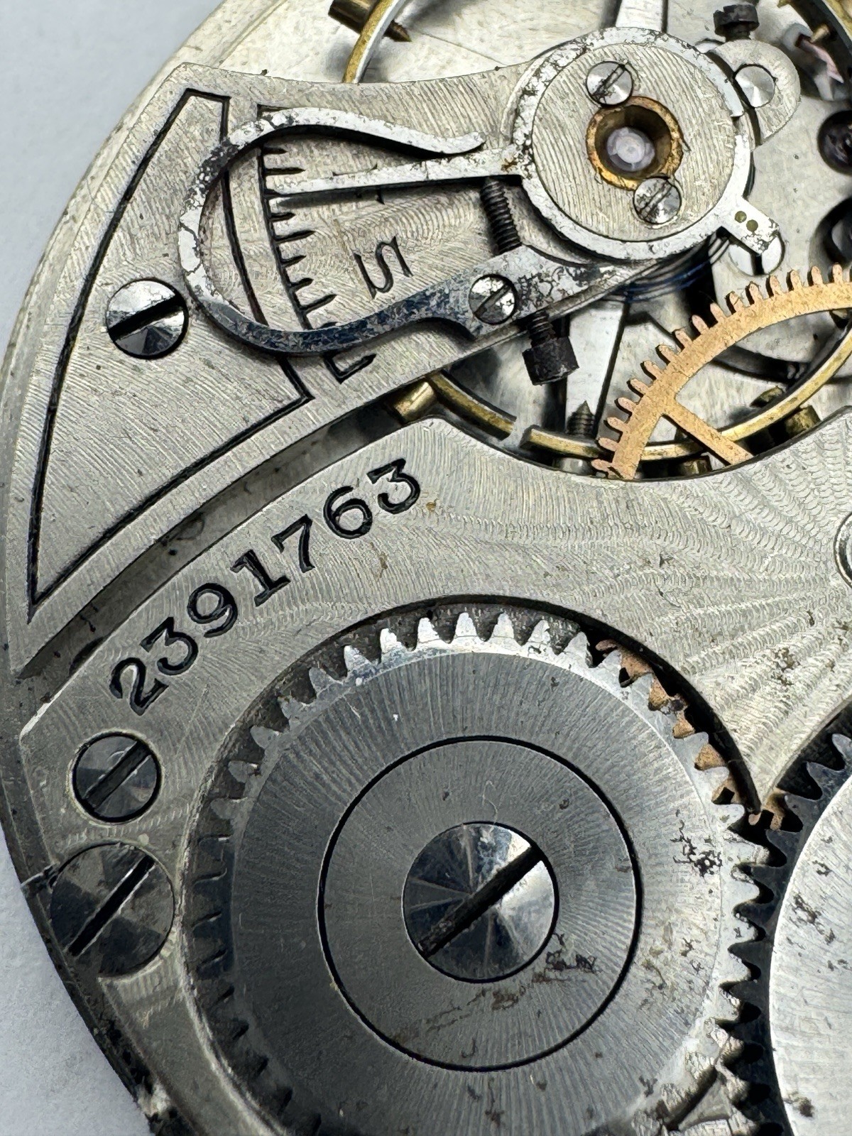 Vintage Illinois 12s 11J Grade 219 Pocket Watch Movement For Parts Or Repair