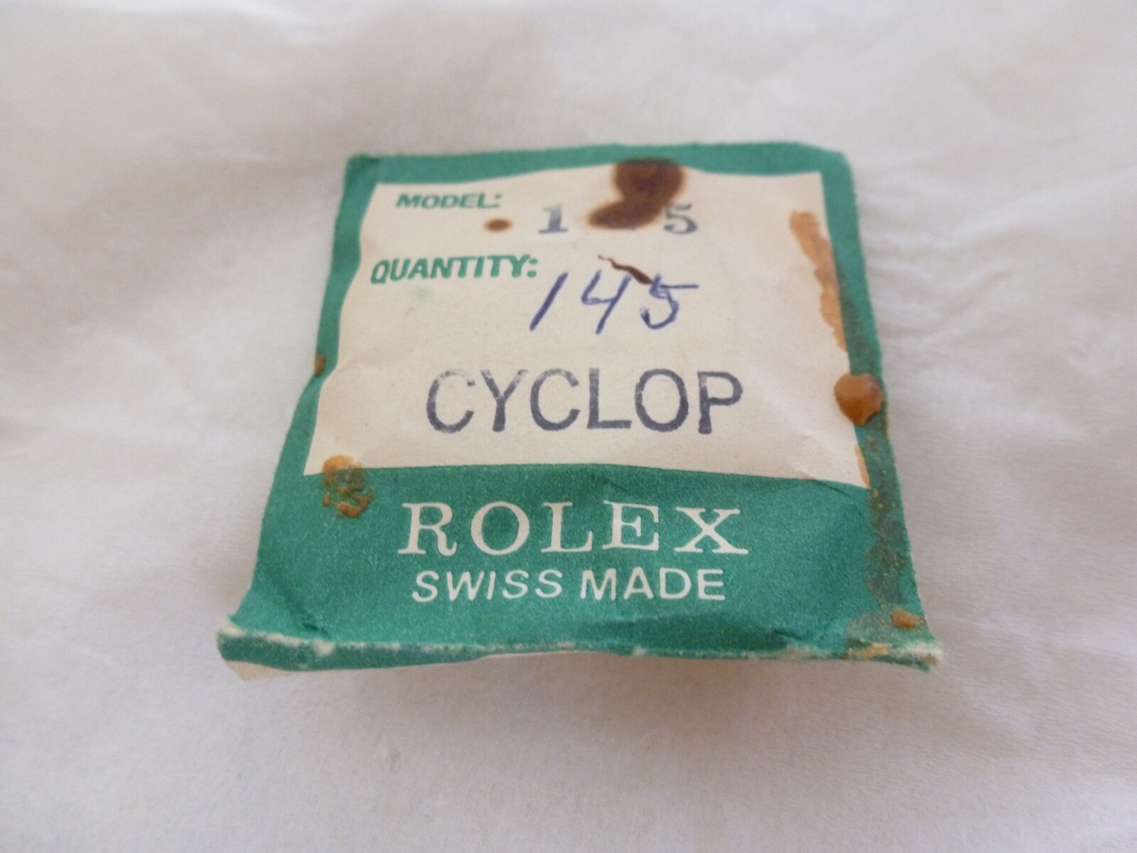 Genuine New Rolex Part No 25-145 Factory Sealed Acrylic Cyclop Crystal nos