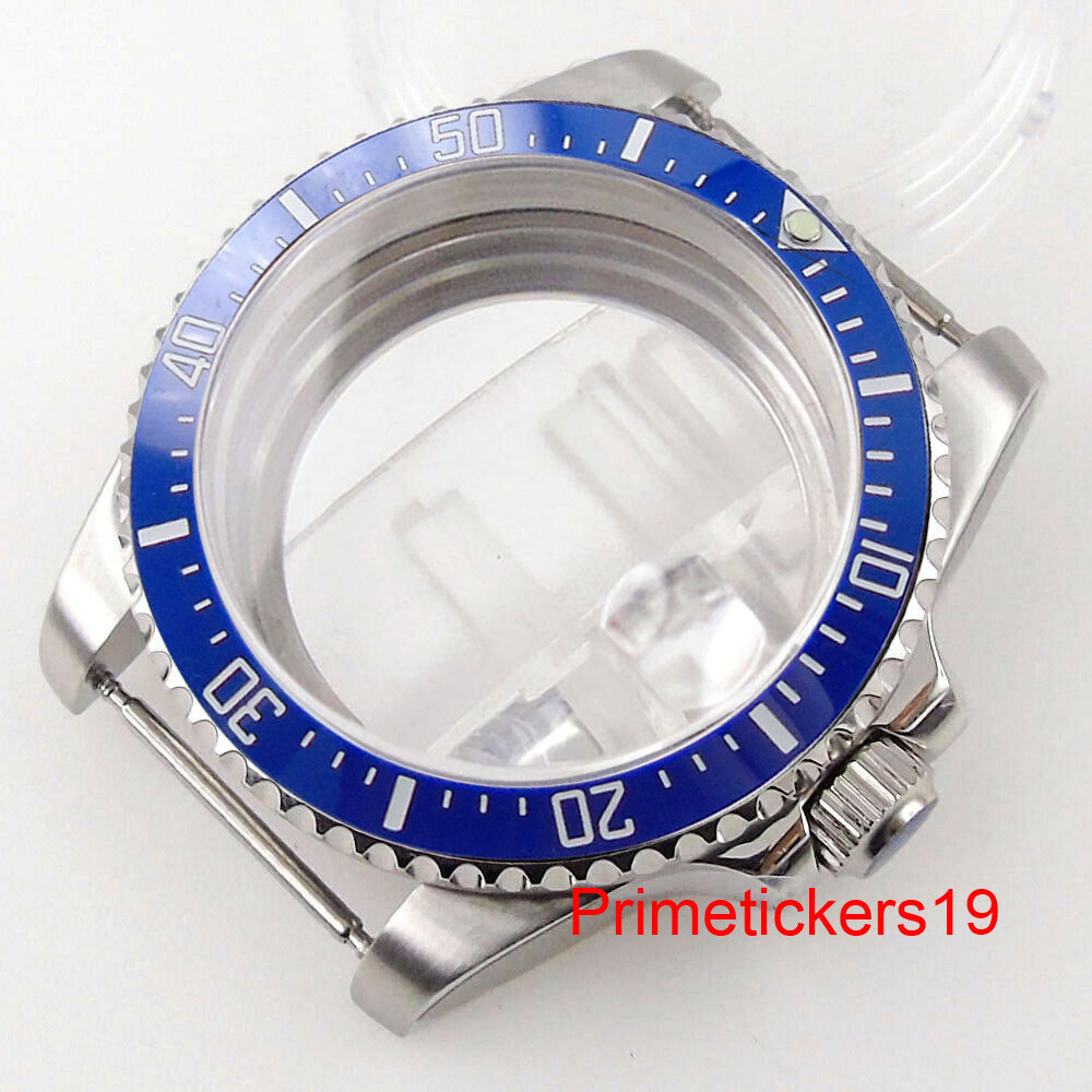 38mm/40mm Steel Watch Case Sapphire Rotating Bezel Fit NH35 NH36 ETA2824 PT5000