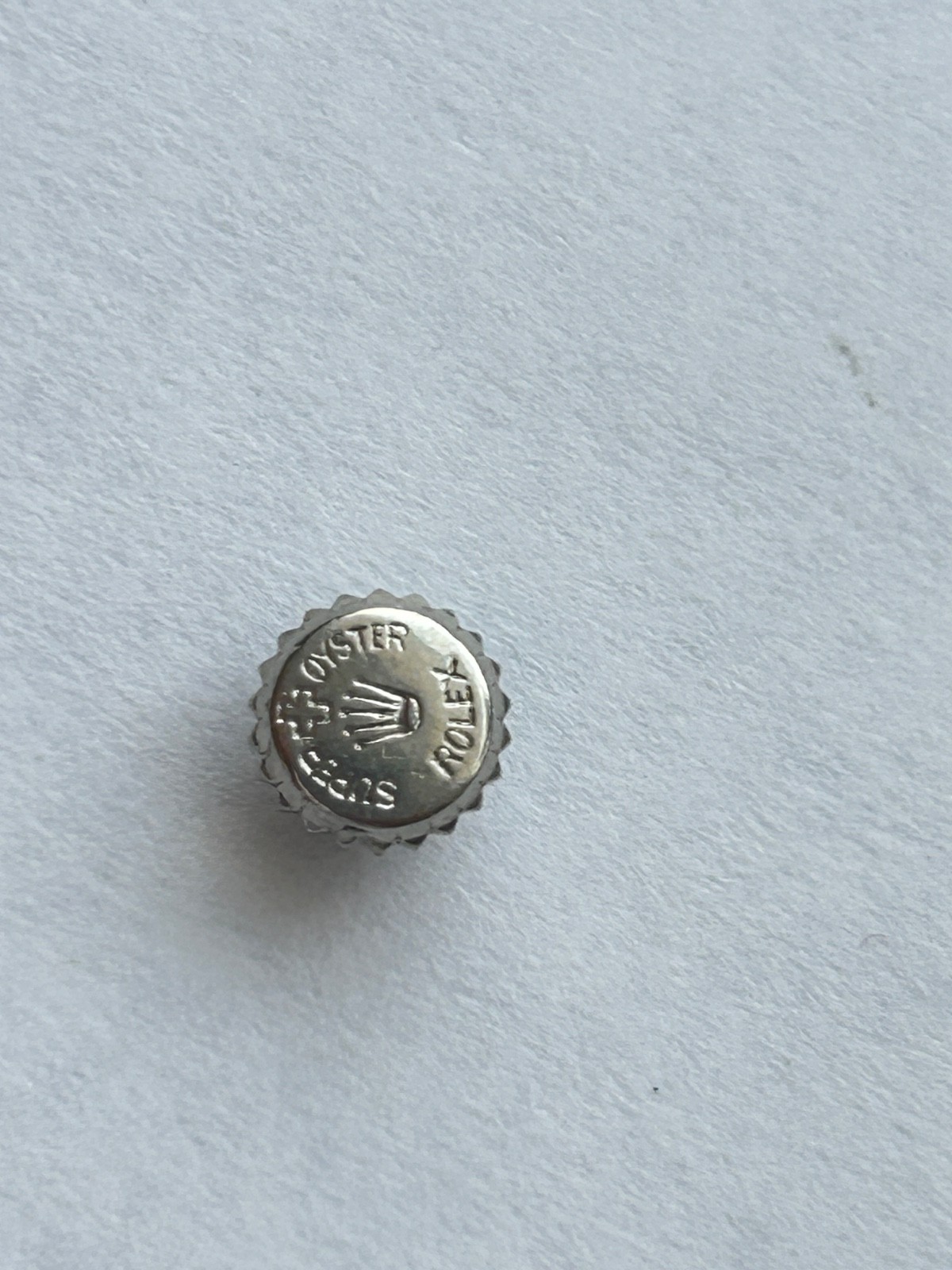 1 x Vintage Rolex 5.9 mm Super Oyster Steel Crown perfect condition vintage