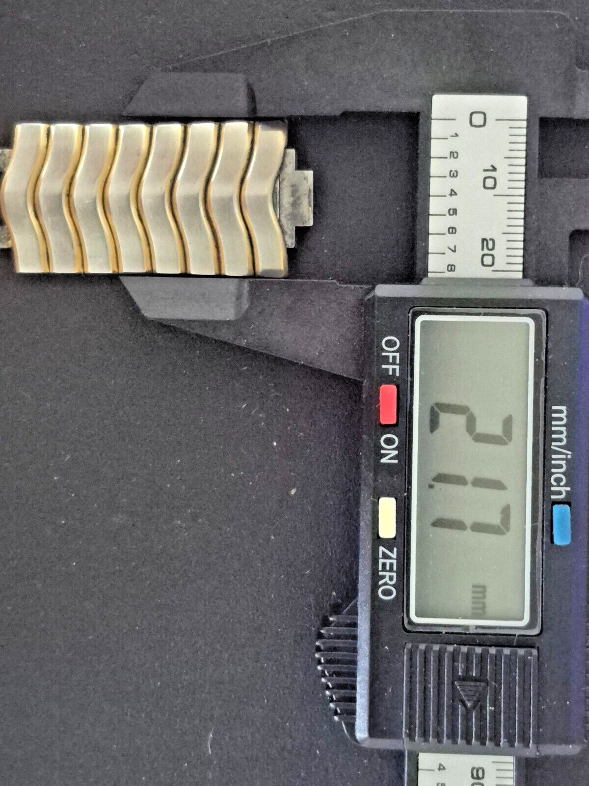 EBEL Classic Wave 8 Link Steel & Gold Segment for bands found on 21mm lug cases