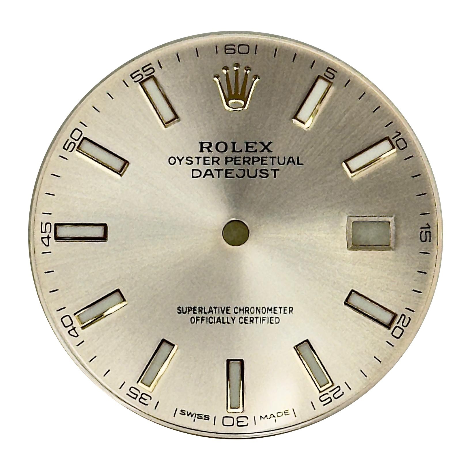 ROLEX ORIGINAL DIAL DATE-JUST SUNDUST ROSE-PINK GOLD CROWN FOR MODEL# 126300
