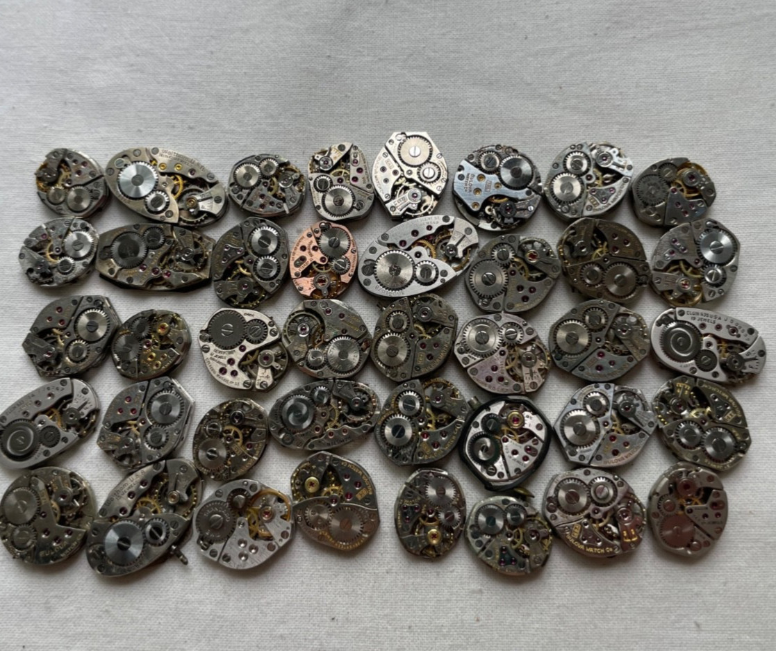 40 movement for USA ladies watches AS IS – Elgin Bulova Waltham Gruen etc.