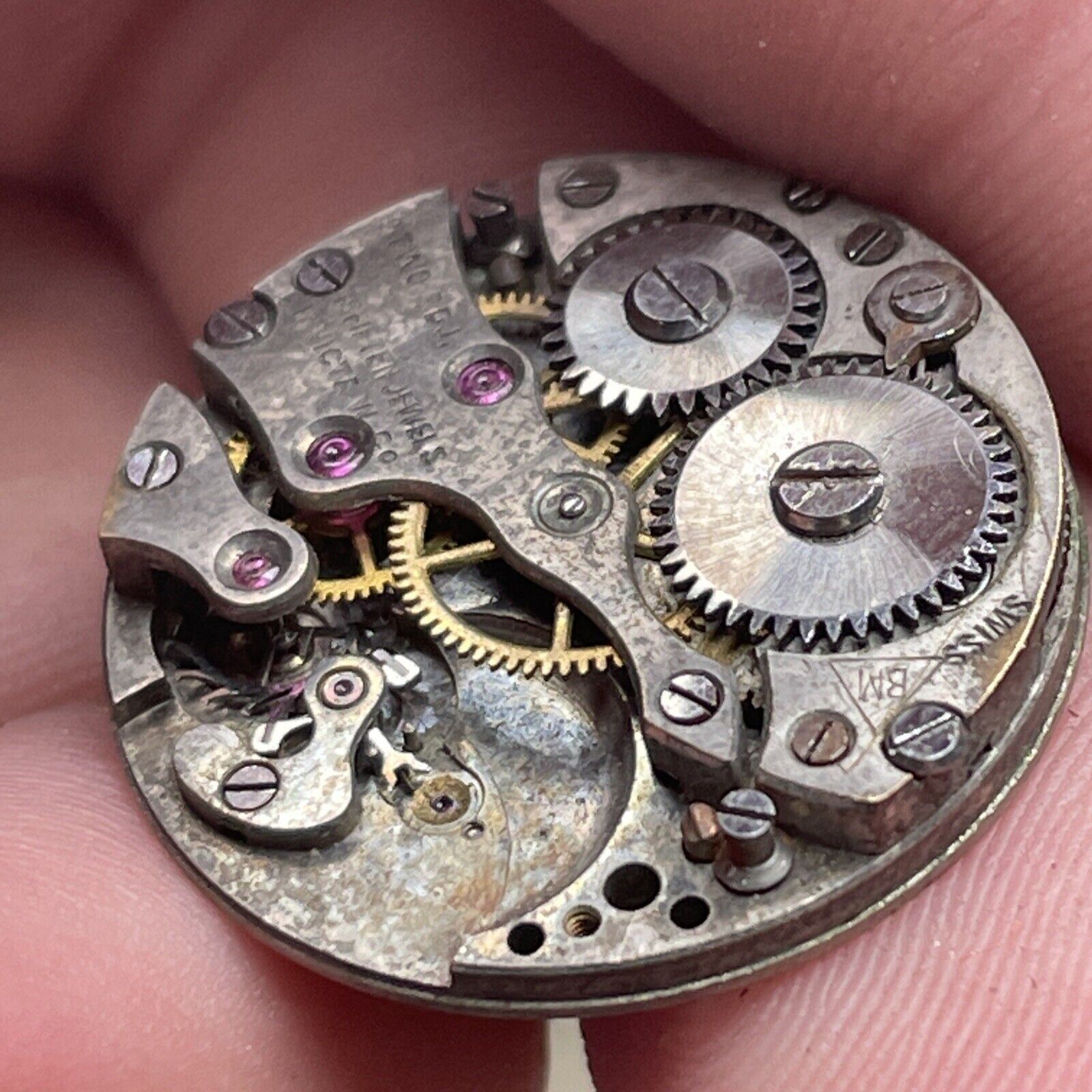 Vintage Invicta Watch Co. 15 Jewels 2 Adjustment Movement With Face.
