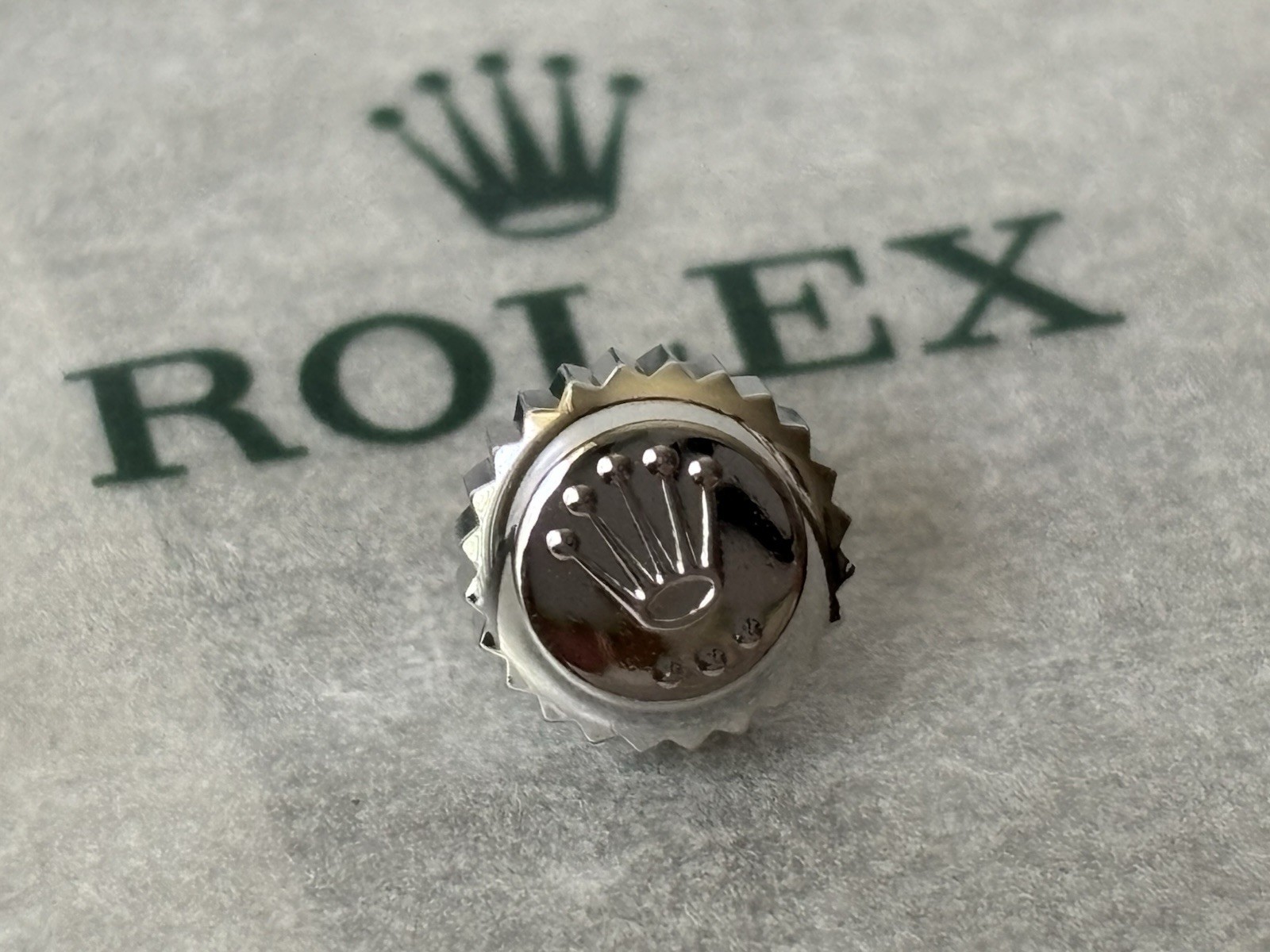 Genuine Rolex 24 703 0 Steel White Gold Crown 7mm Excellent Condition