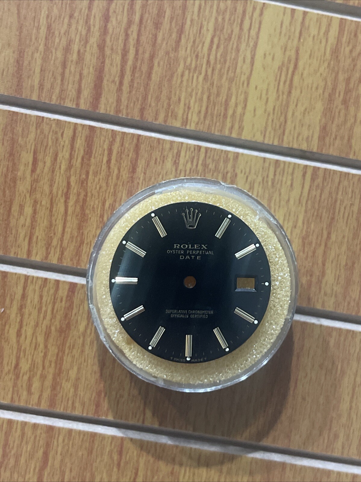 Rolex Dial Mens Date Black w/ Gold Markers