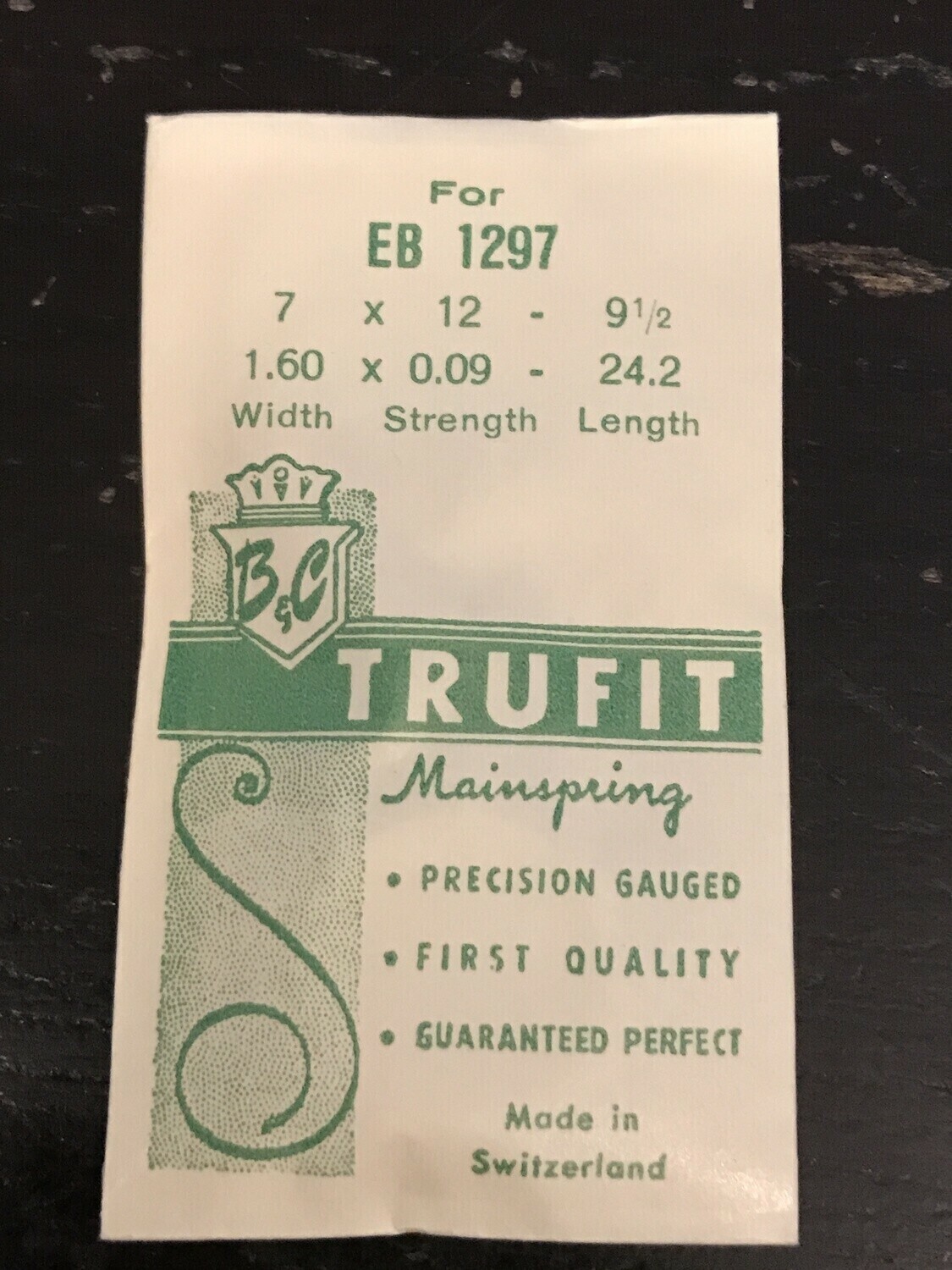 Trufit Mainspring for Bettlach caliber 1297 – Steel