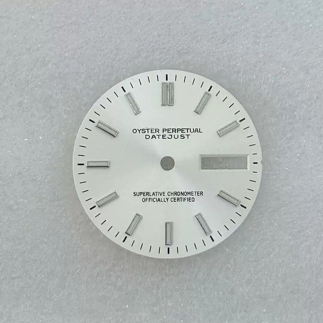 28.5Mm Dual Calendar Watch Dial Green Luminous for Nh36 Movement Watch Parts