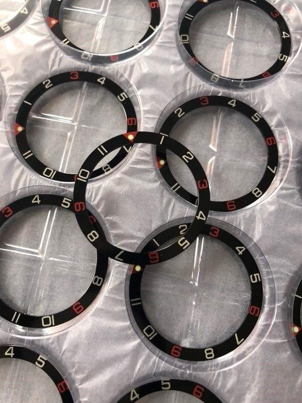 SKX007/SRPD Flat Bezel Insert – Black/Silver/Red – CT604