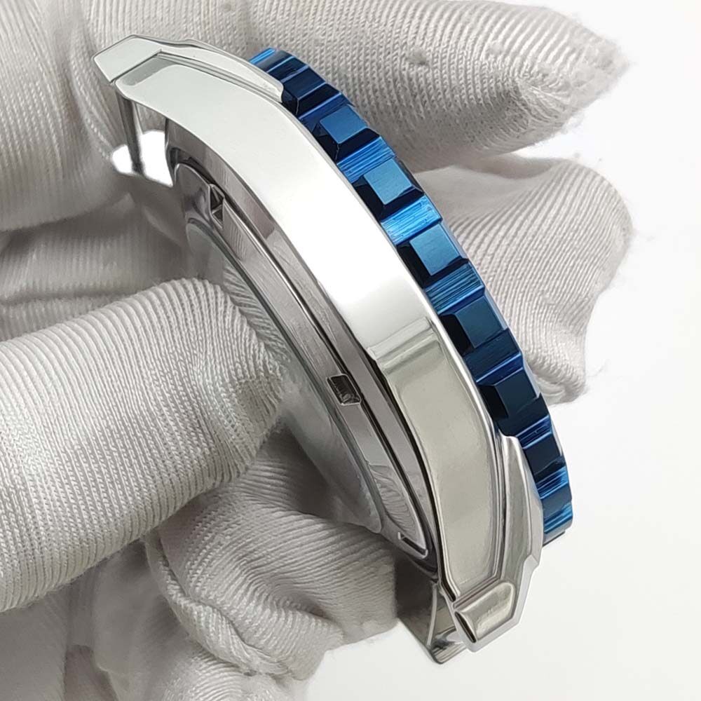 44mm Steel Watch Case Modify turtle Mod Sapphire Rotating For Seiko NH35A NH36