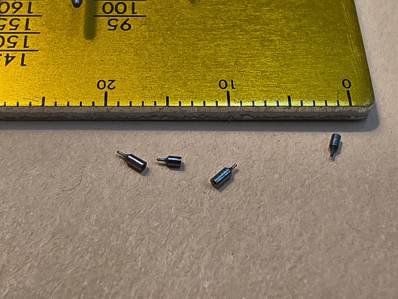 Lot Of 4 NOS Pocket Watch Balance Staff Pivot Caps-2 Medium & 2 Large