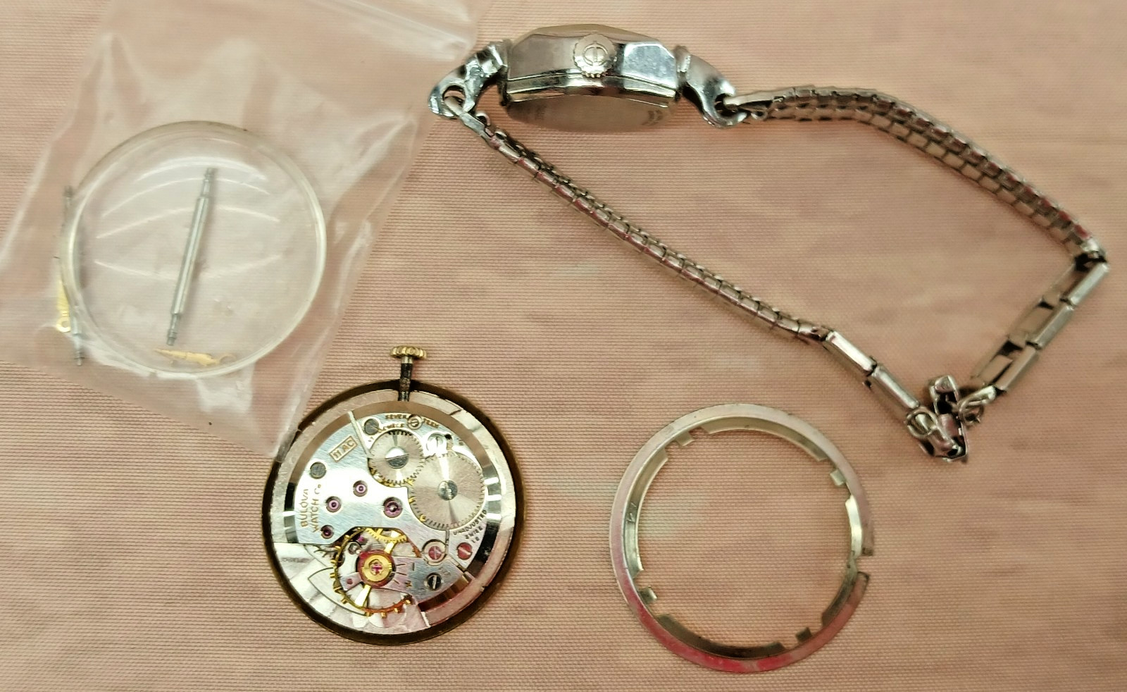 Vintage Watch Lot Galaxie Elgin Bulova 11AC Parts Repair AS IS