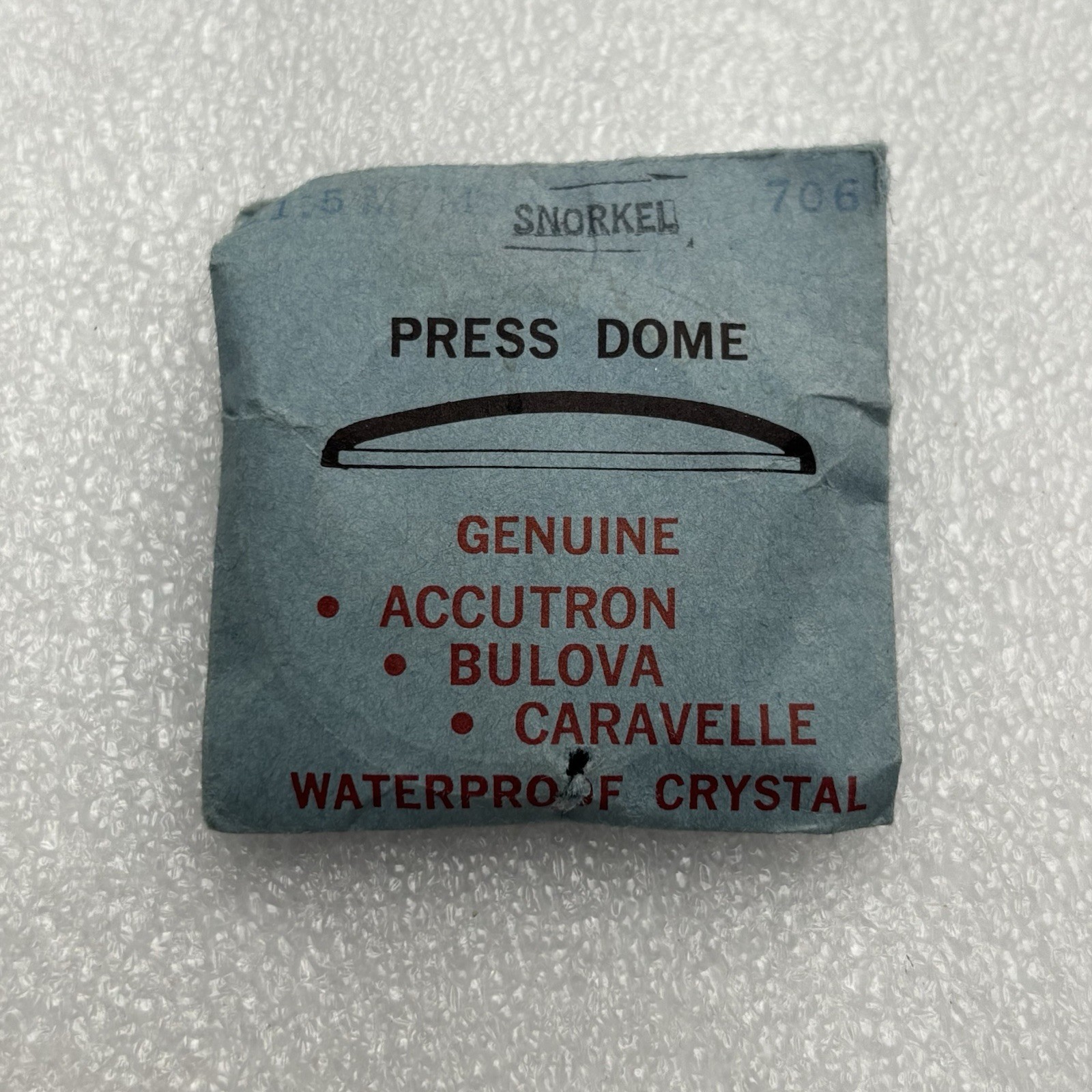 Genuine Bulova Accutron Caravelle Snorkel Press Dome Crystal 706 31.5mm Part