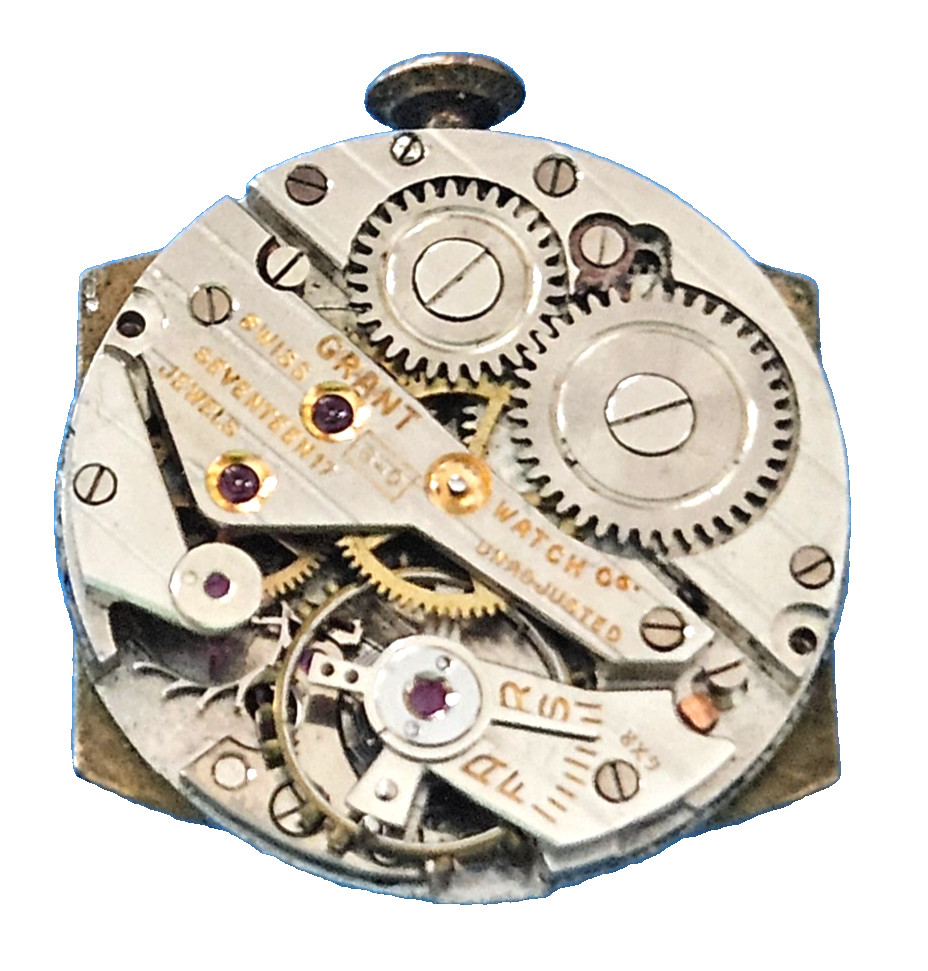 GRANT 6-0 17J Watch Movement (REMOVED FROM GOLD CASE/BALANCE RUNS) lot125