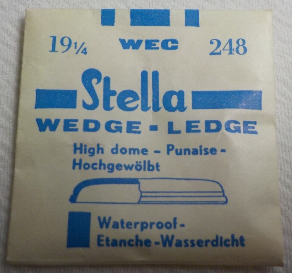 STELLA ROUND WATCH CRYSTAL WATCHMAKER REPLACEMENT PART 248 19 1/4 WEC #181