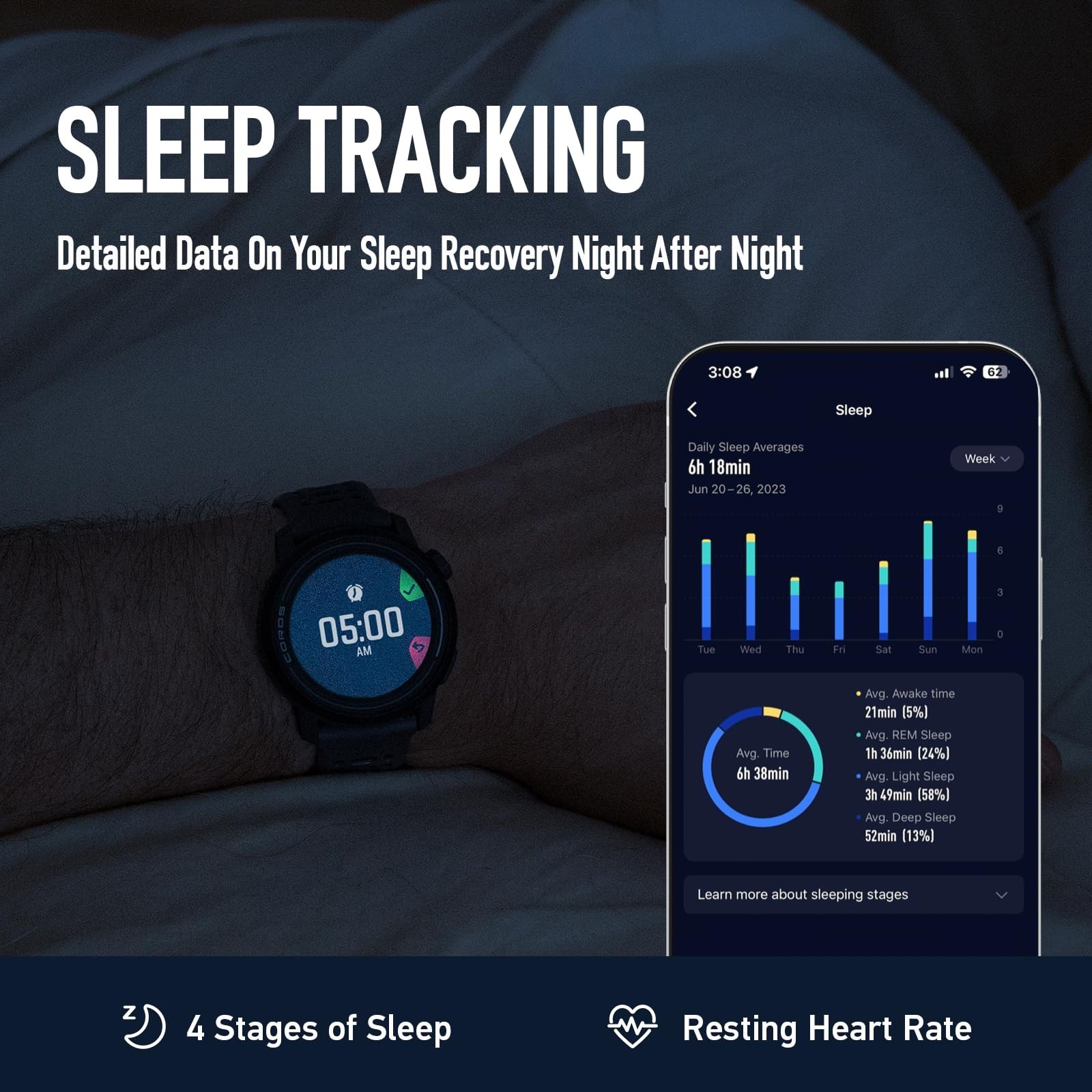 COROS PACE 3 GPS Sport Watch –Lightweight, Comfortable Running Watch, 17-D