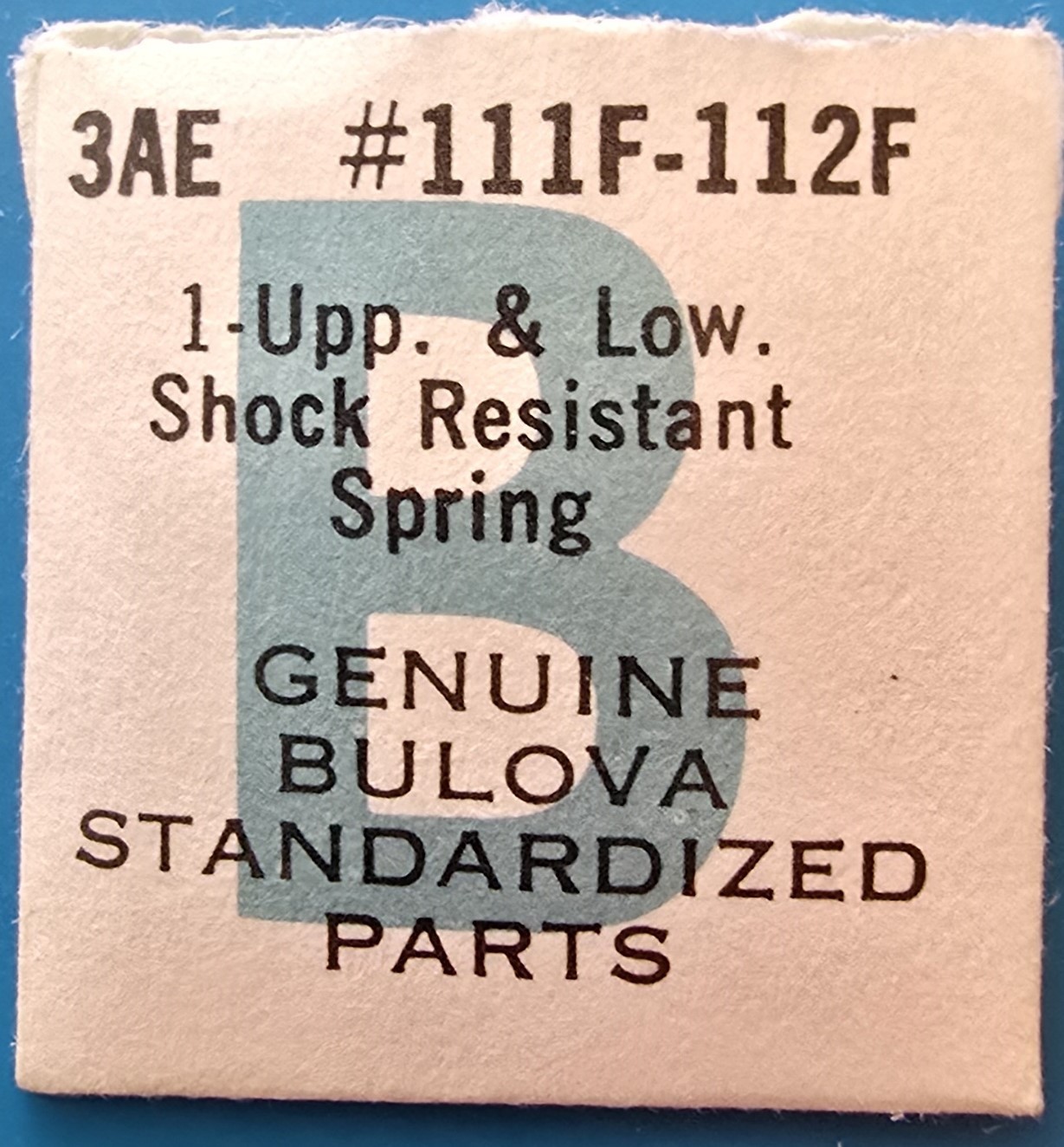 Bulova Cal. 3AE # 111F-112F Upper & Lower Shock Spring NOS
