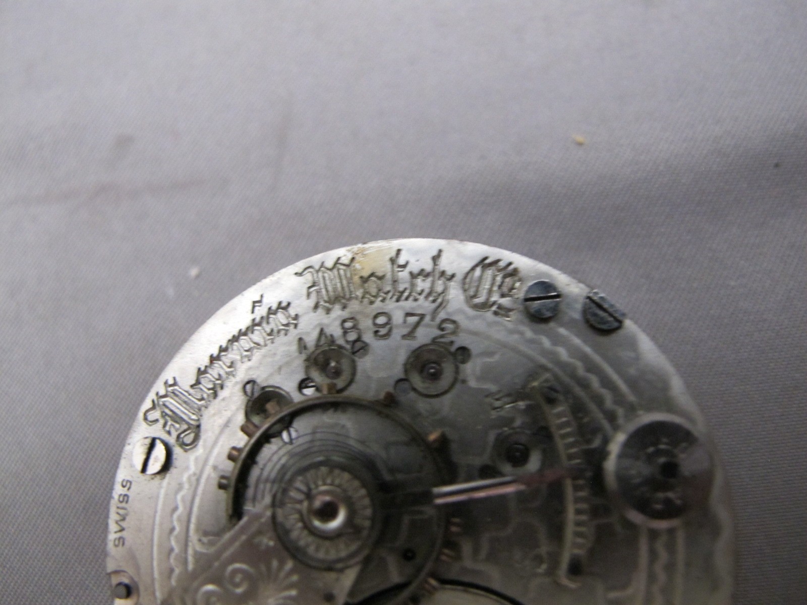 Antique Swiss MARVIN WATCH CO. RR SPECIAL Pocket Watch Movement-Parts/Restore