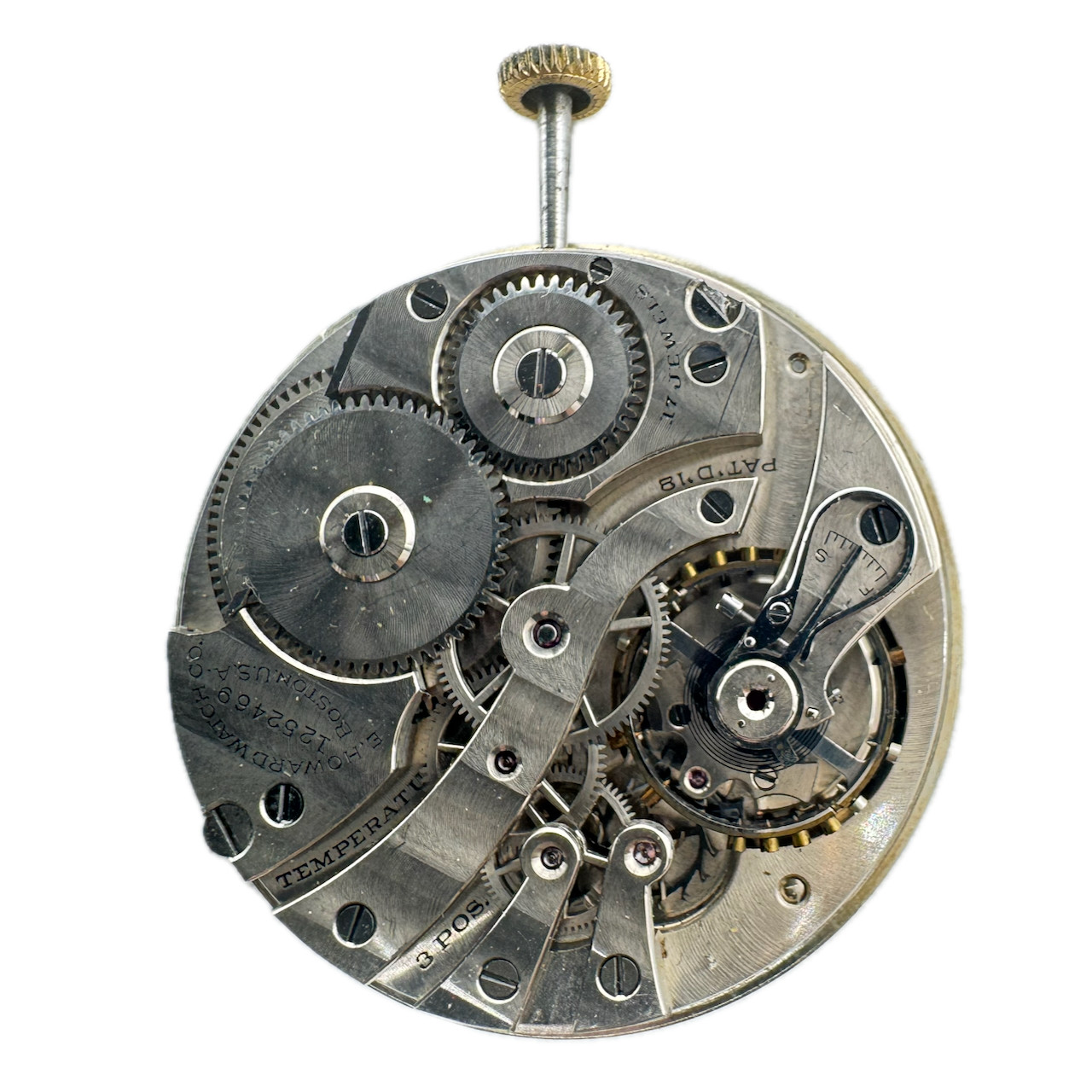 Antique Howard Porcelain Breguet Style Dial Pocket Watch Movement Series 7 USA
