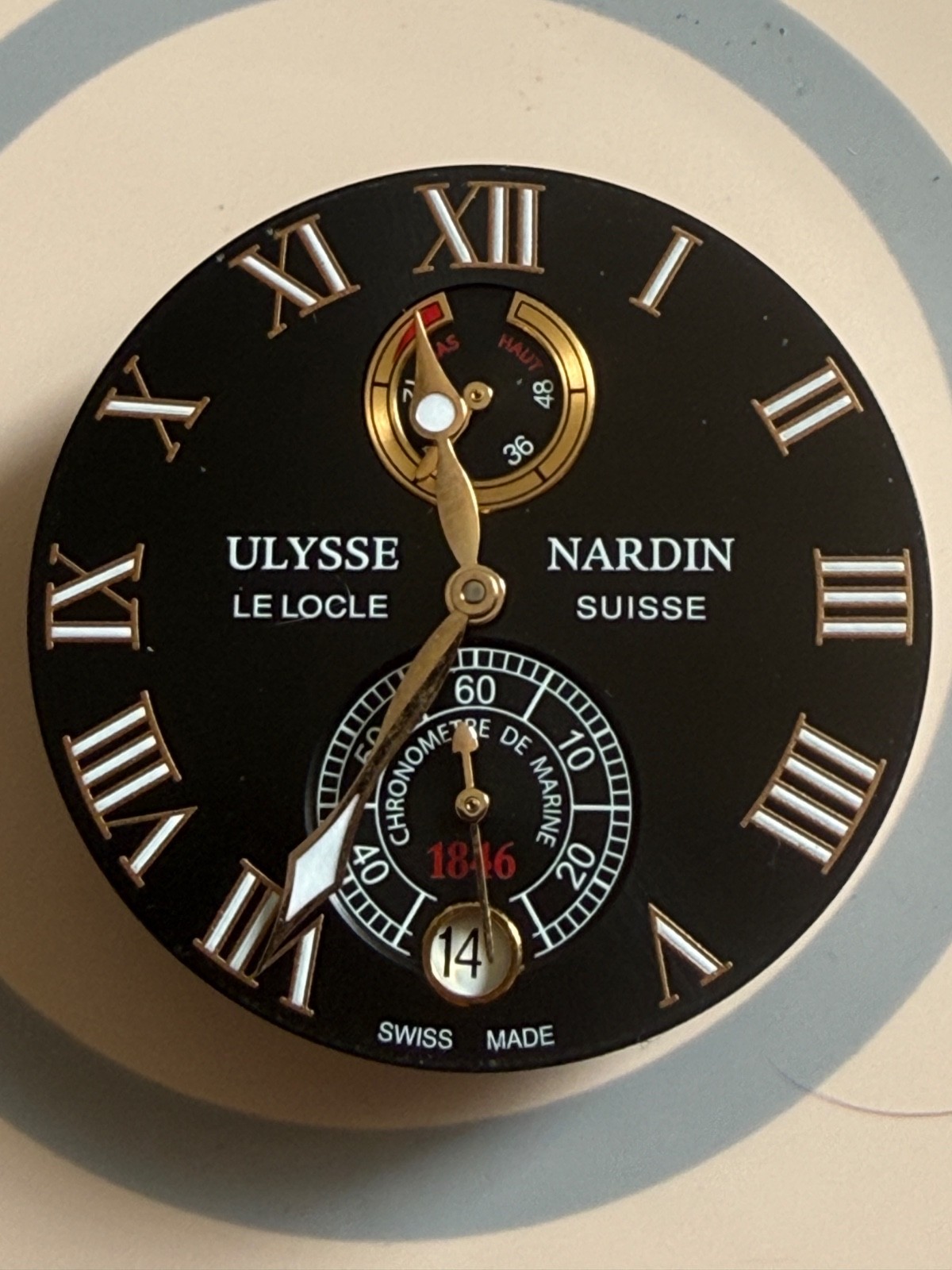 Ulysse Nardin caliber UN-118 Automatic 50 jewels 22k rotor working power reserve