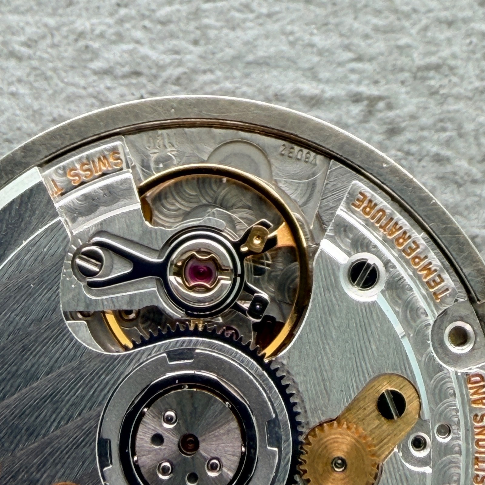 Omega Movement with Dial + Crystal + Hands + Crown – working – Calibre 1120