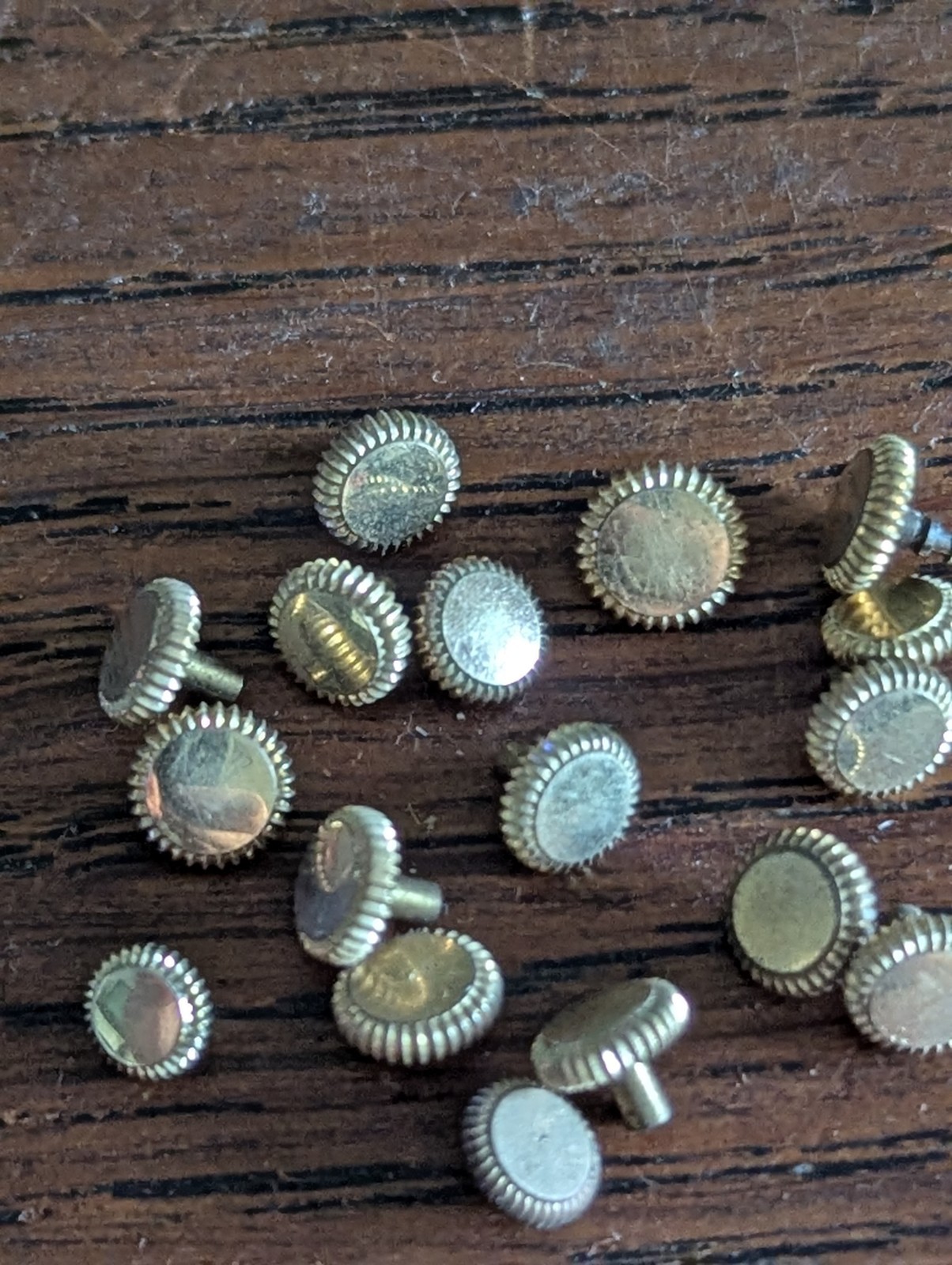IWC Watch Crowns, Gilt, International Watch Co, Various Sizes, Used Crowns #N823