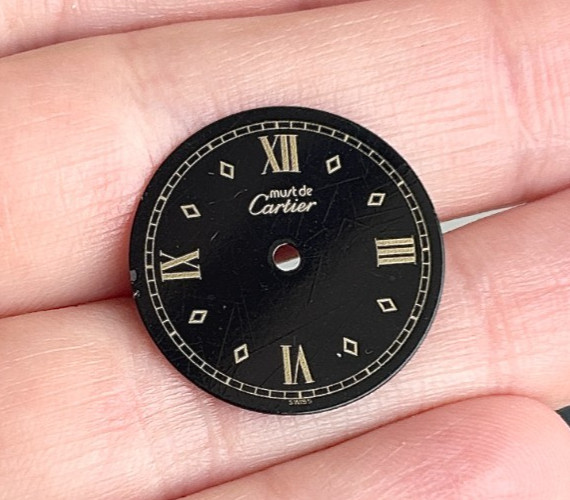 A Vintage Must de Cartier Wristwatch Dial.