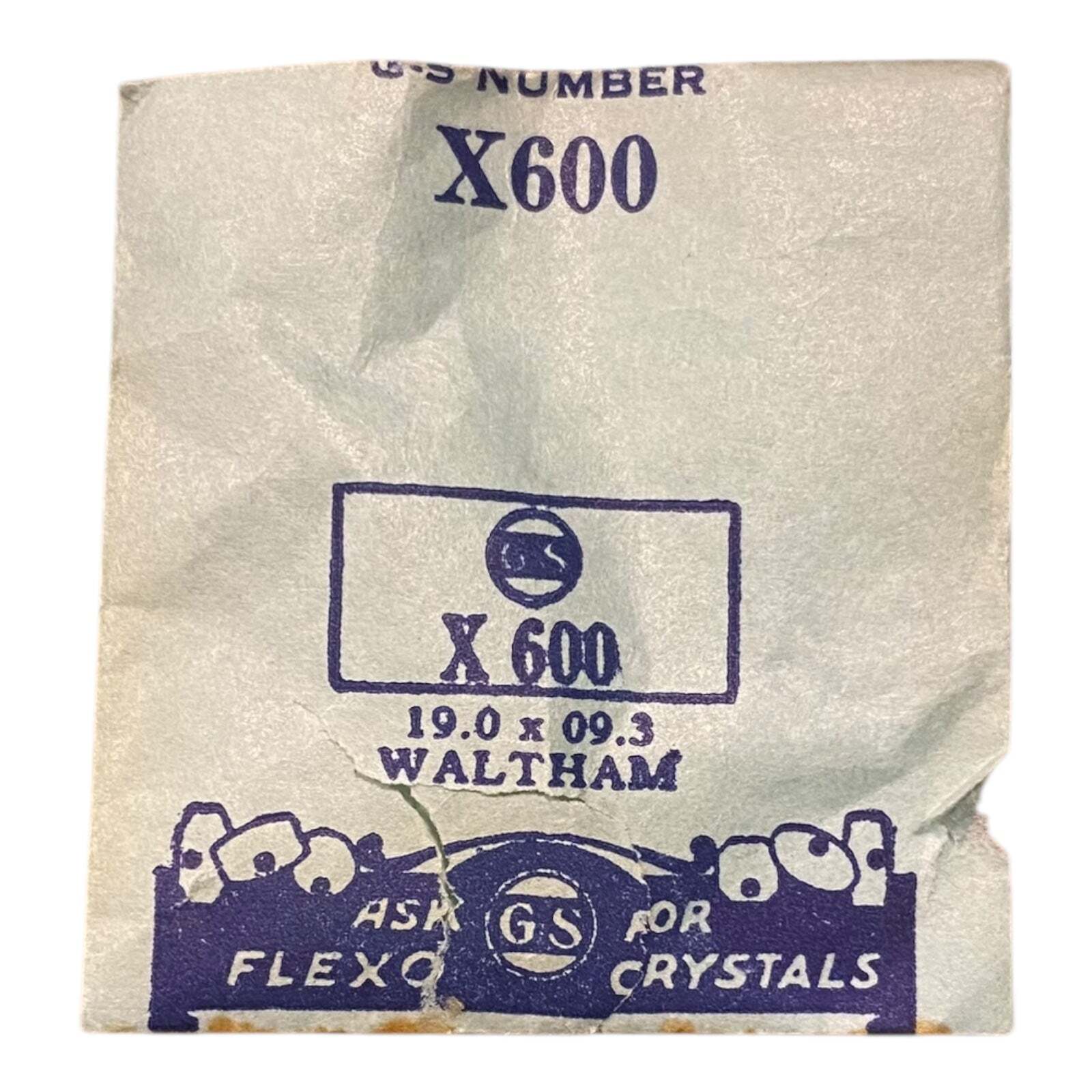 Germanow-Simon Mach (GS) X600 Watch Crystal 19.0×9.3 NOS Part Flexo Waltham