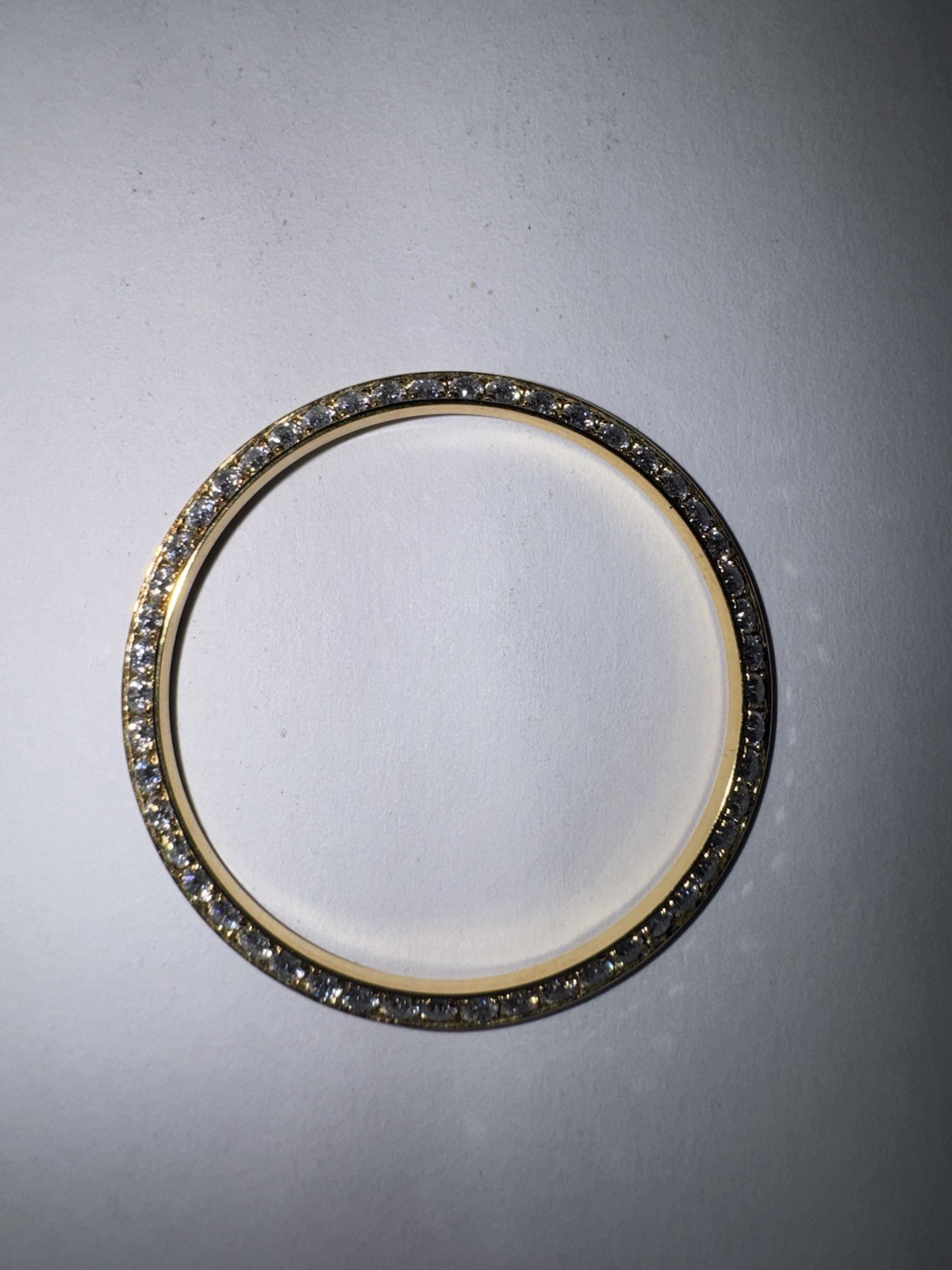 36mm Gold Tone Moissanite Bezel For Rolex Datejust 1601 16014 16200 16234