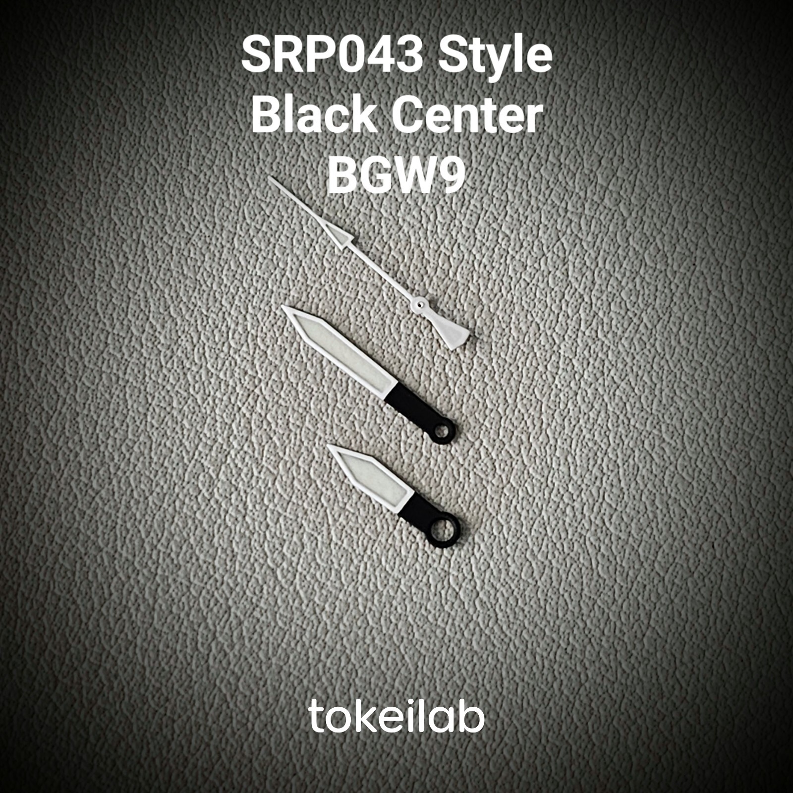 HANDS SET SRP043 SPORK STYLE BLACK CENTER BGW9 / SEIKO MOD SKX SKX007 NH35 NH36