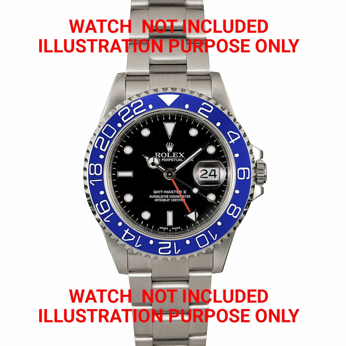 Blue Ceramic Replacement Bezel Insert 37.70mm x 30.70mm For Rolex GMT