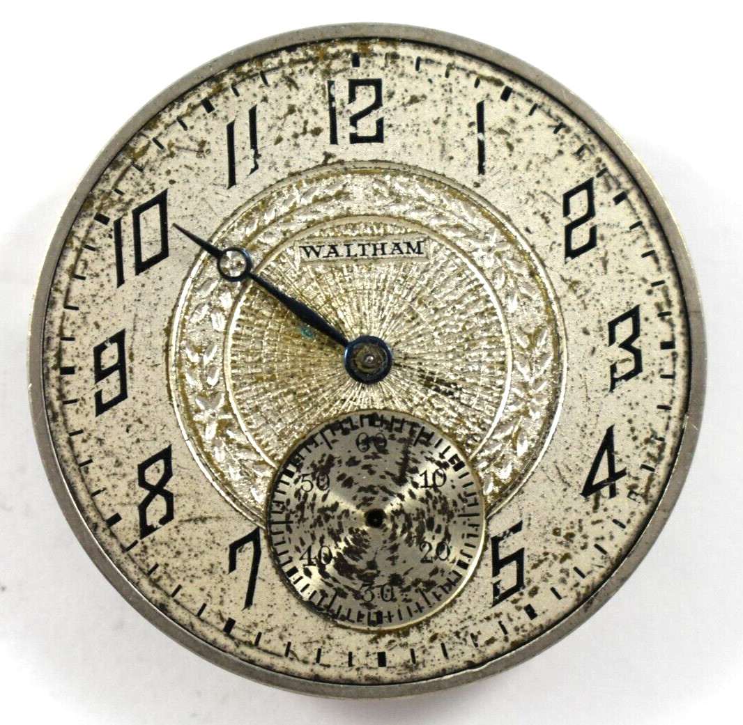 Vintage Waltham Grade 225 12s 17J OF Pocket Watch Movement lot.qk